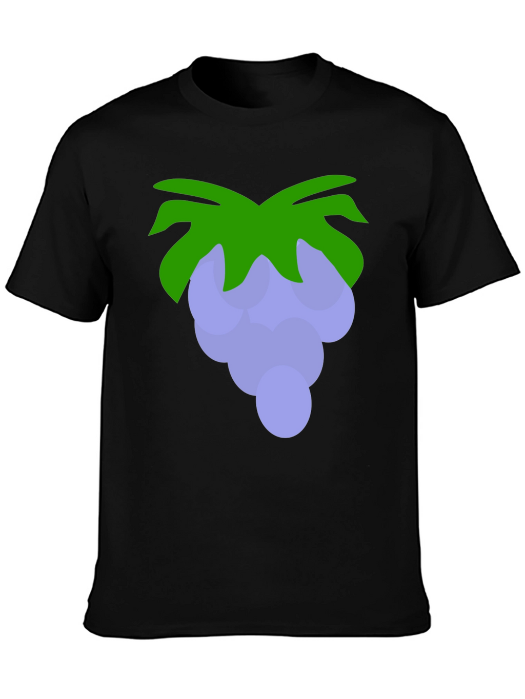 Grape Graphic Print T-Shirt - Black Cotton Tee