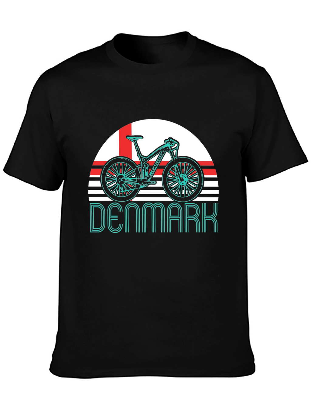 Denmark Bike T-Shirt - Mountain Biking Fan Tee