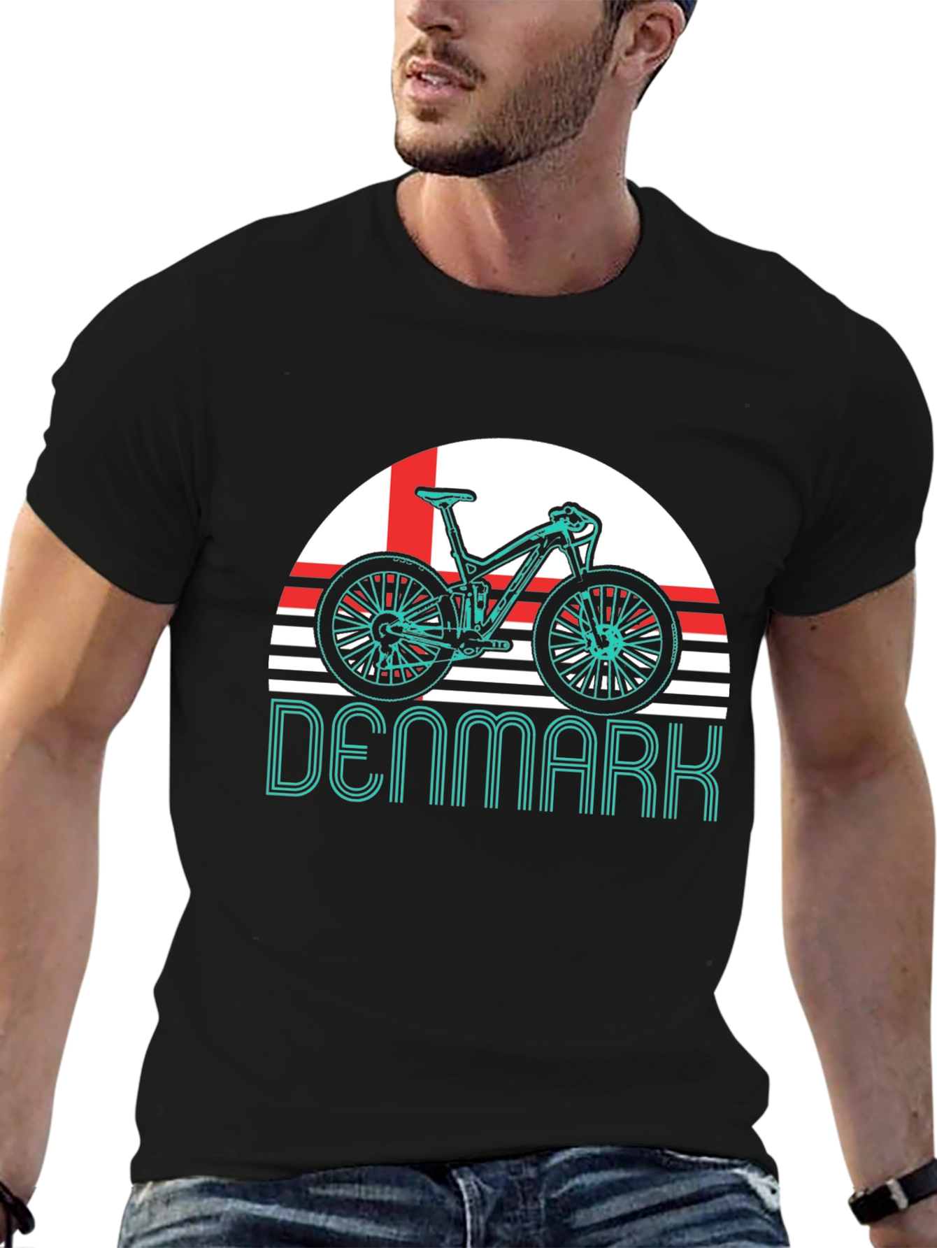 Denmark Bike T-Shirt - Mountain Biking Fan Tee