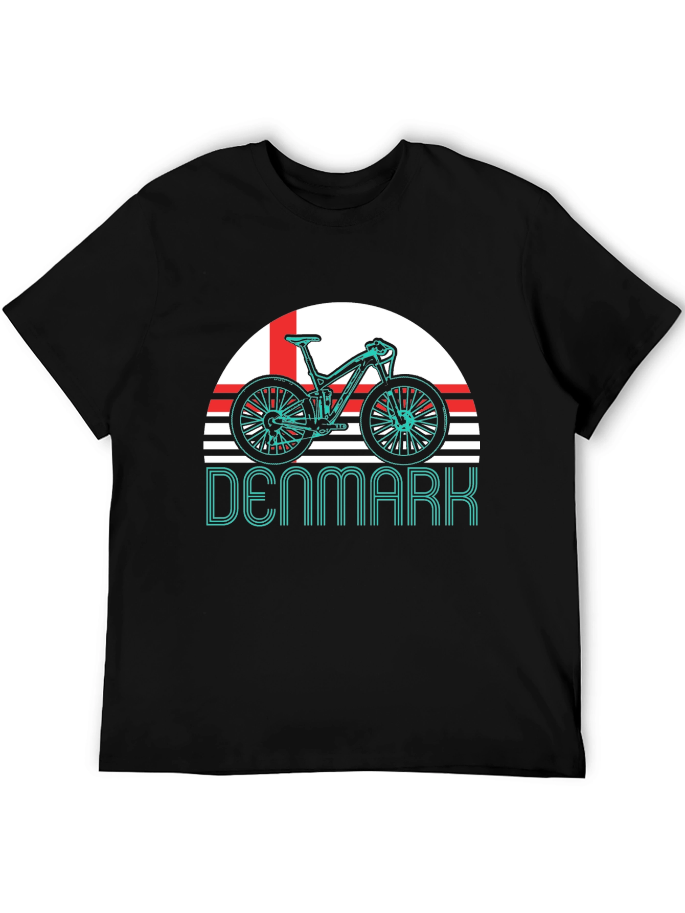 Denmark Bike T-Shirt - Mountain Biking Fan Tee