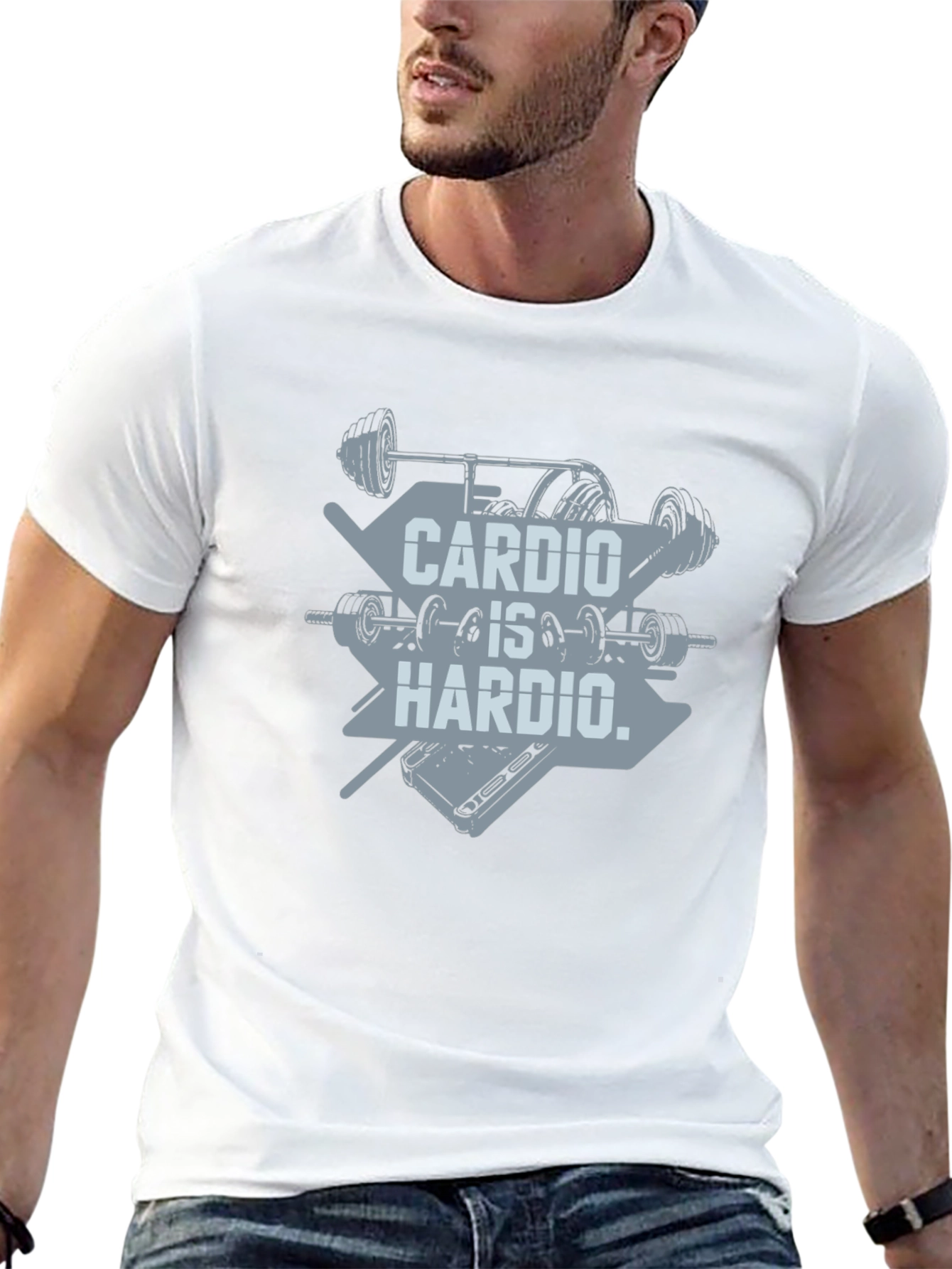 Cardio Is Hardio T-Shirt - Weightlifting Gym Tee