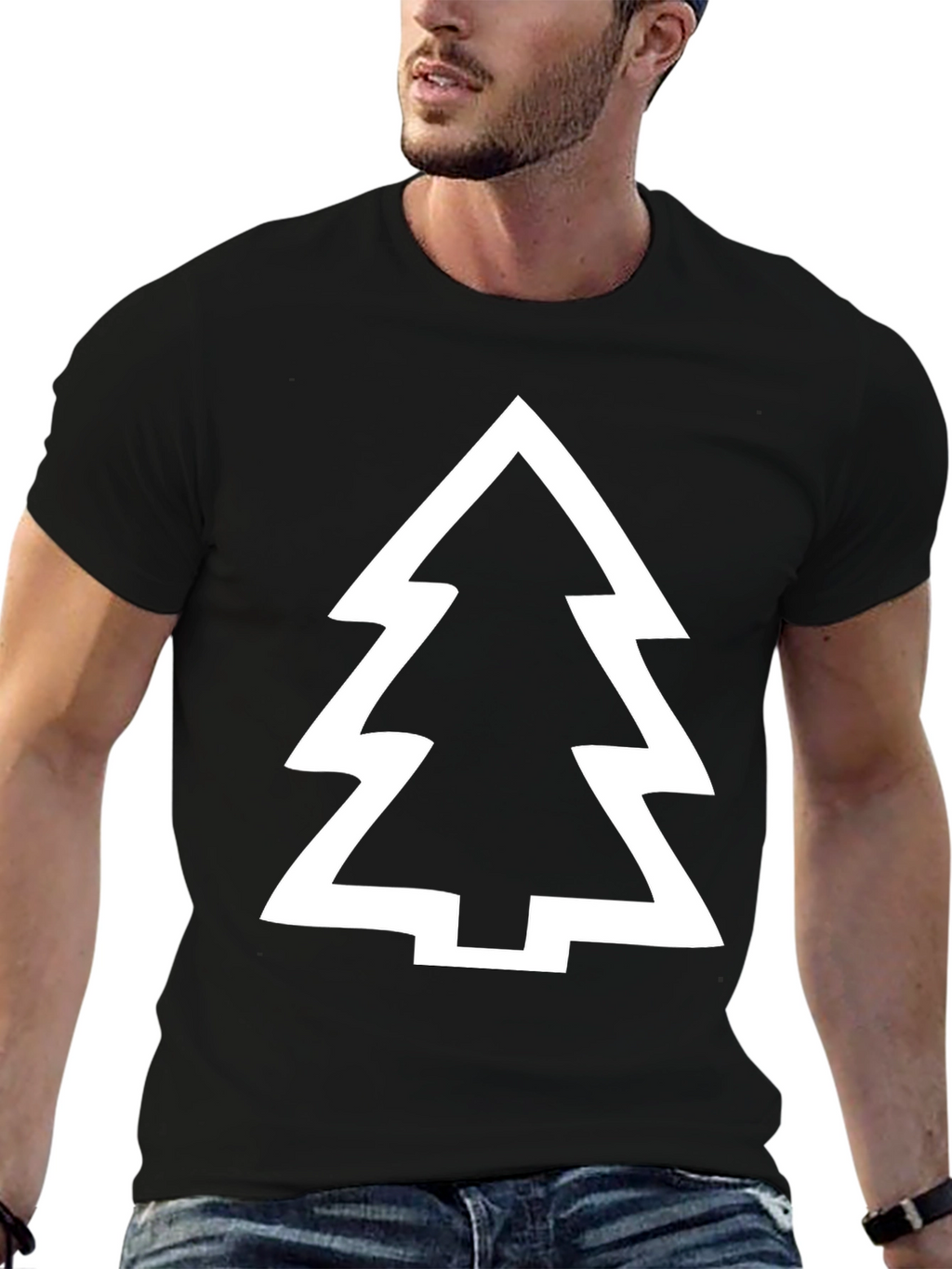 Modern Tree Graphic T-Shirt