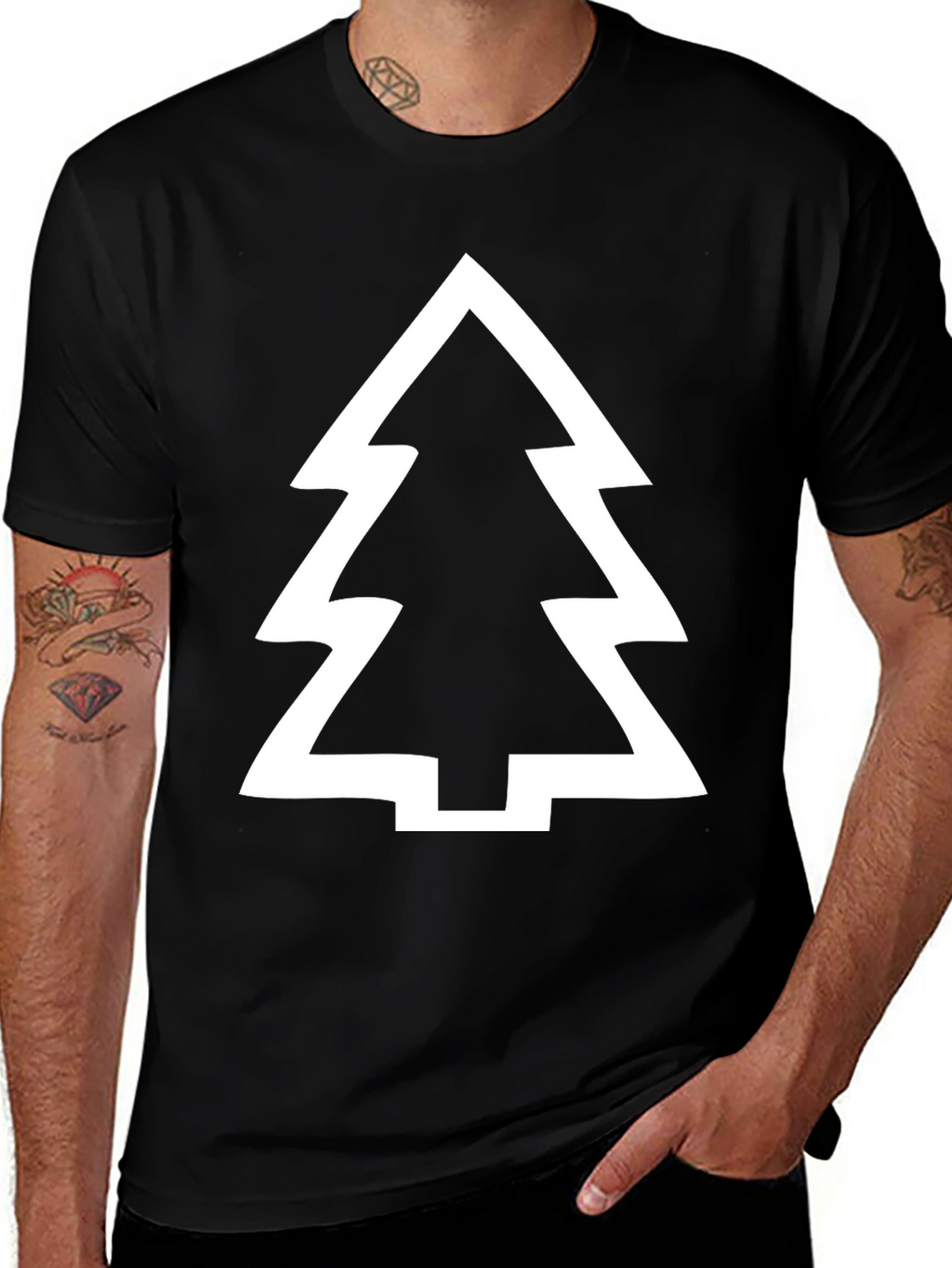 Modern Tree Graphic T-Shirt