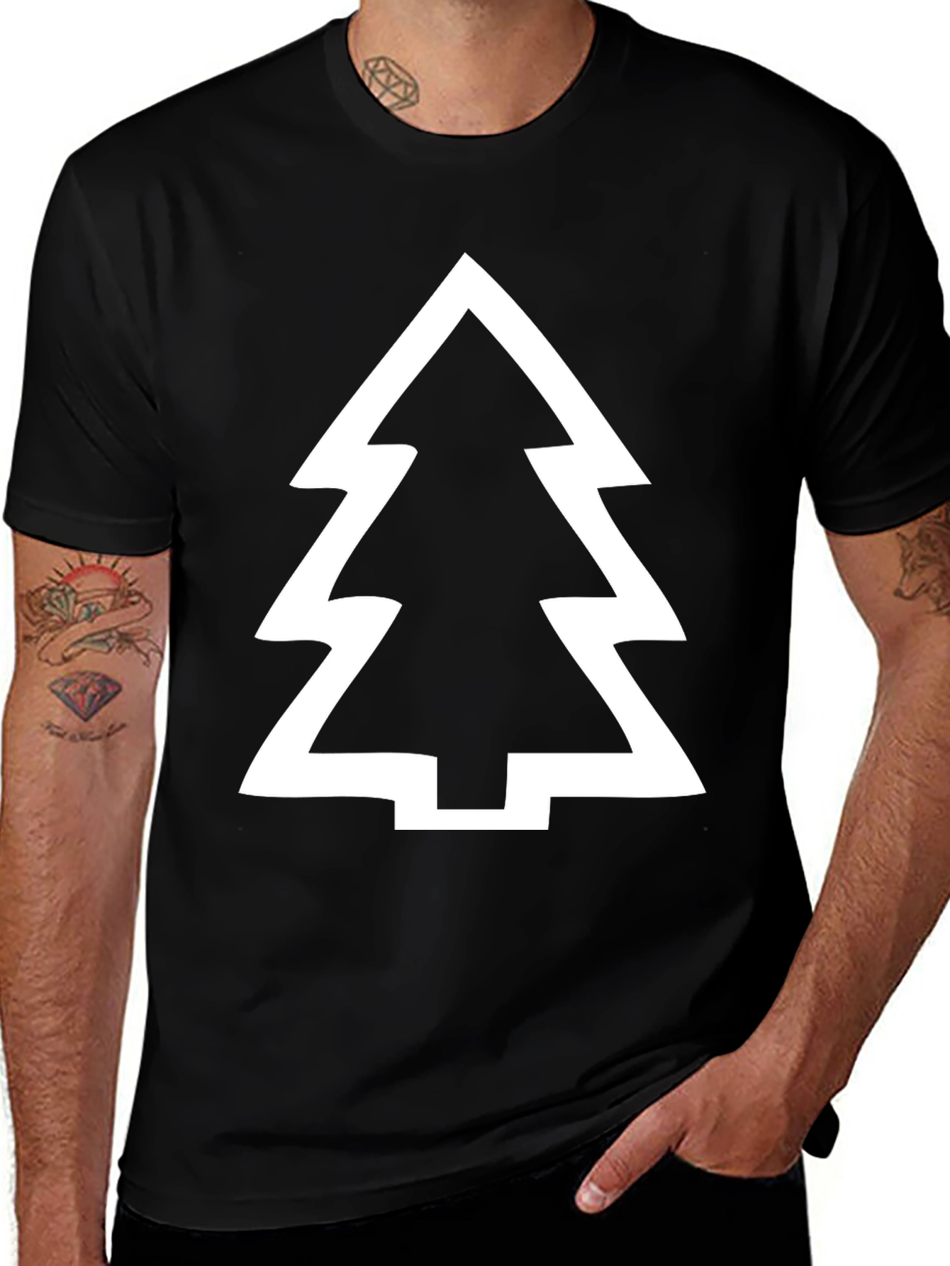Modern Tree Graphic T-Shirt