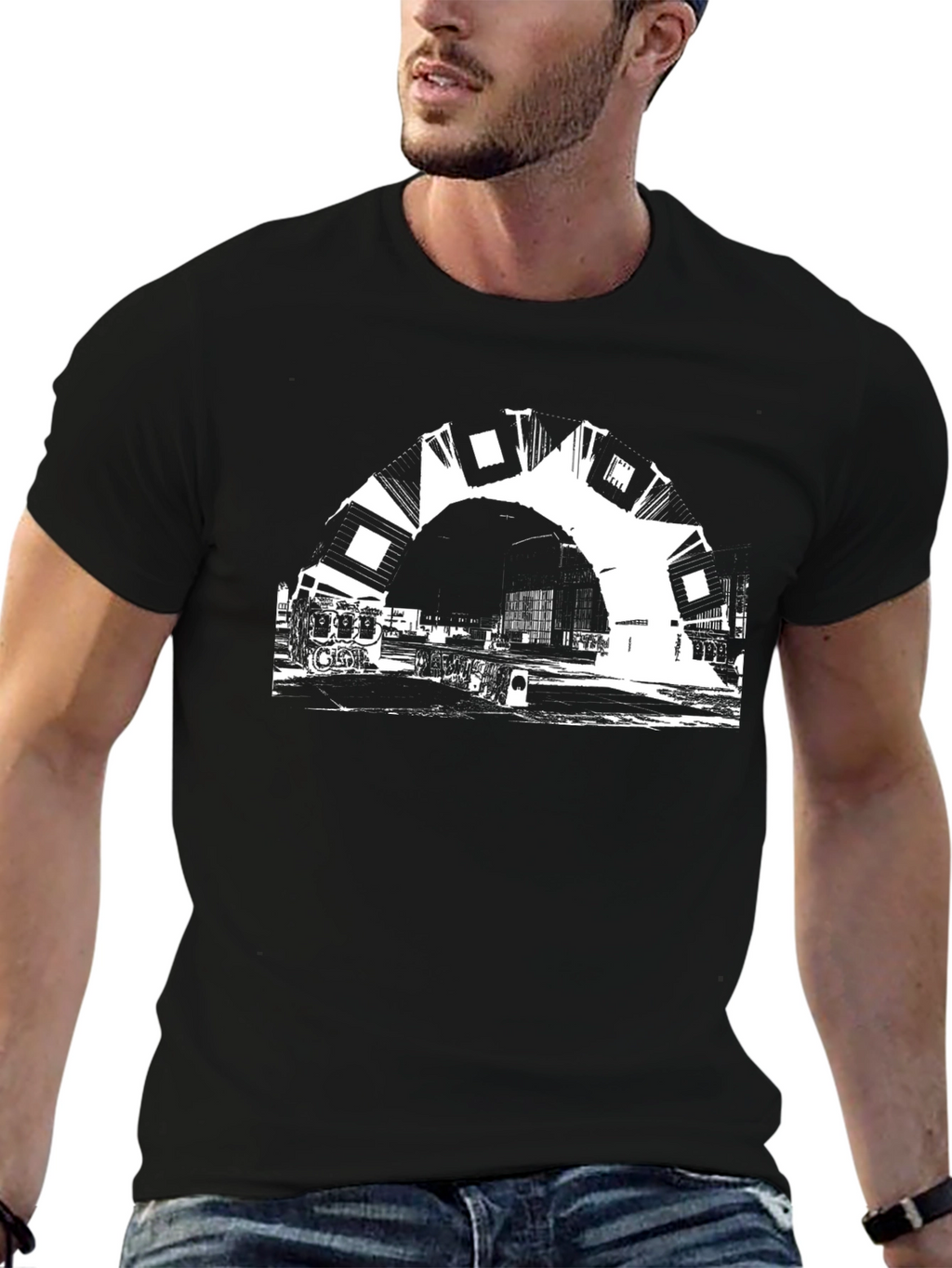 Graphic Print Black T-Shirt
