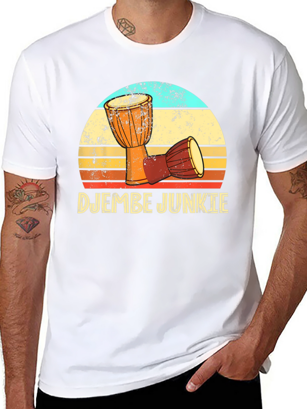 Djembe Junkie Retro T-Shirt