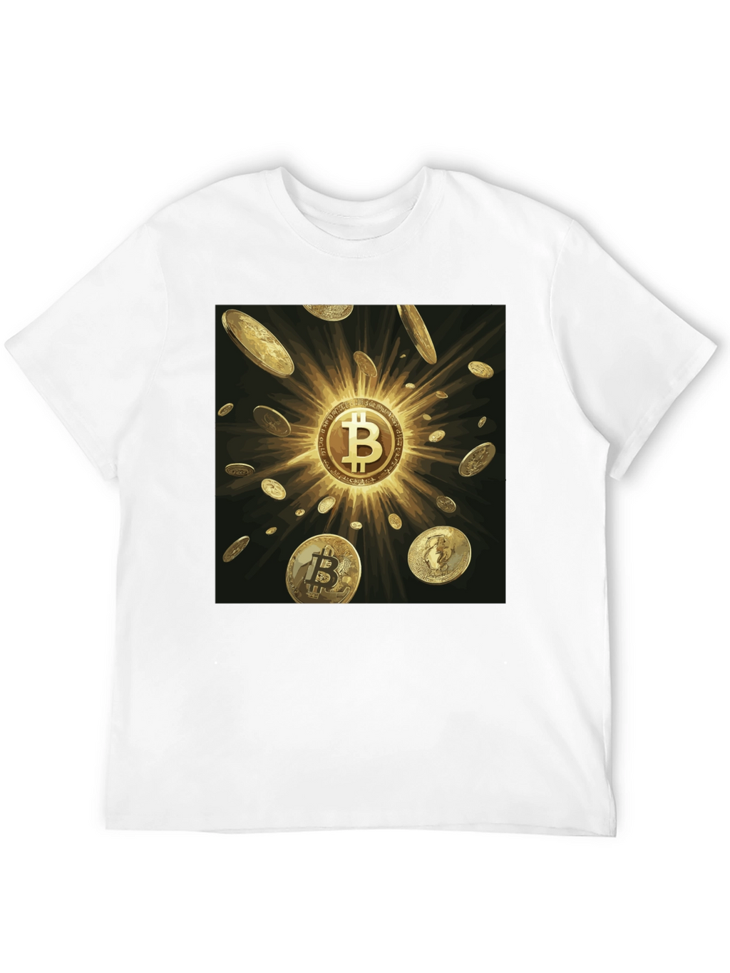 Bitcoin Golden Coins Black Tee