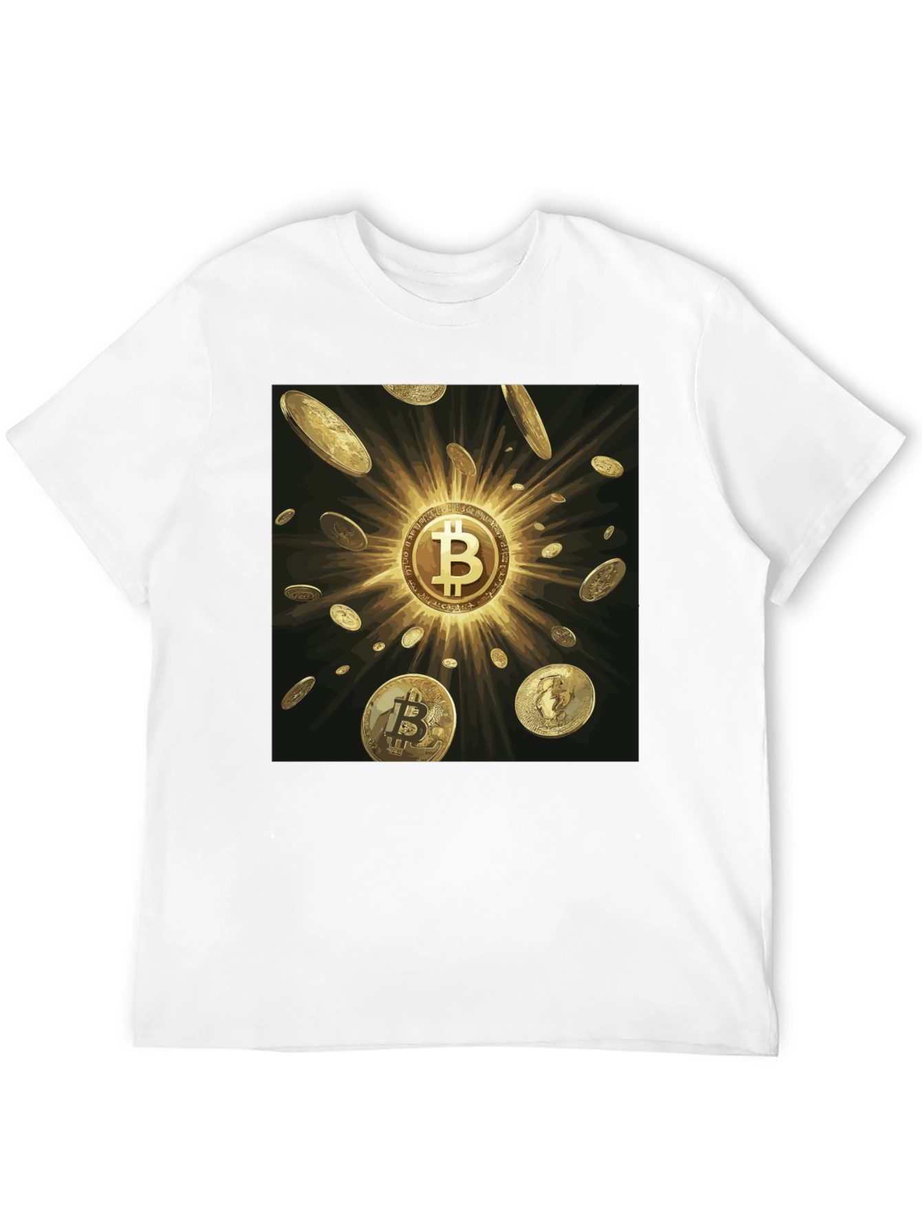 Bitcoin Golden Coins Black Tee