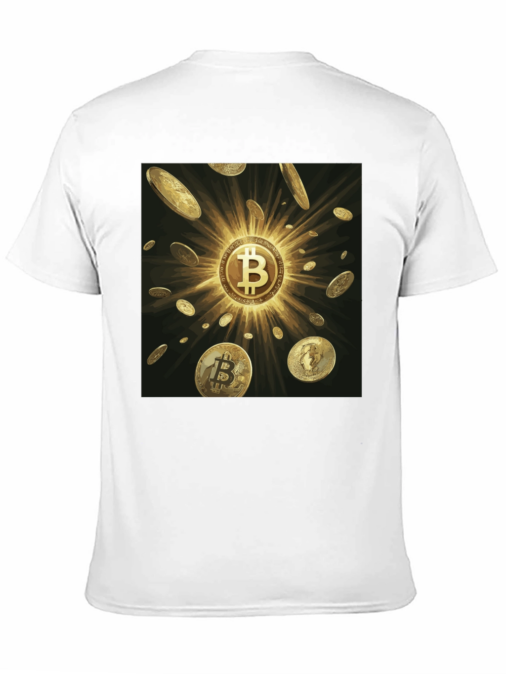 Bitcoin Golden Coins Black Tee
