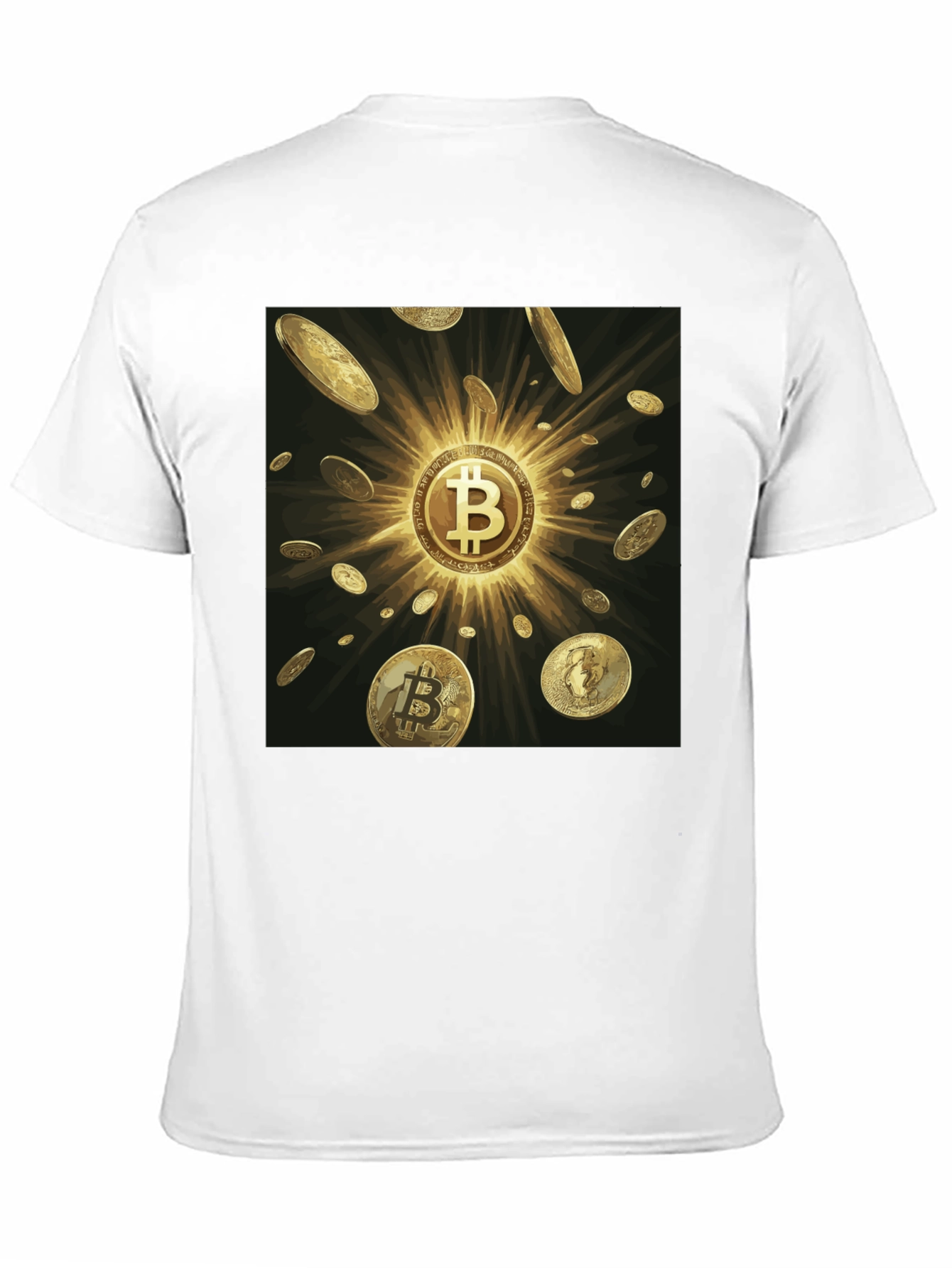 Bitcoin Golden Coins Black Tee