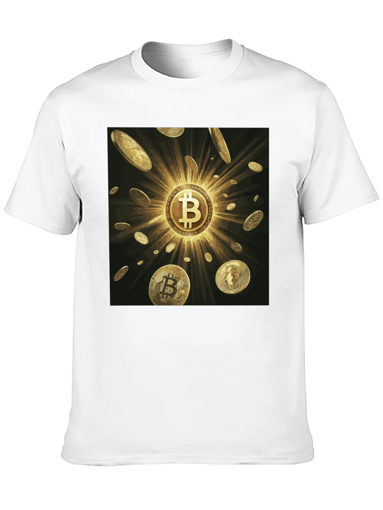 Bitcoin Golden Coins Black Tee