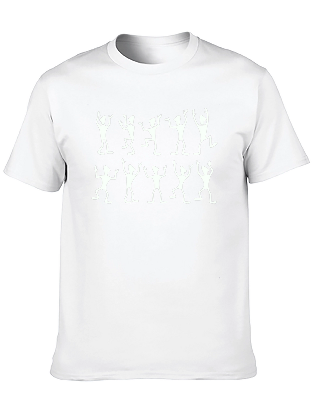 Dancing Figures Black Crew Neck T-Shirt