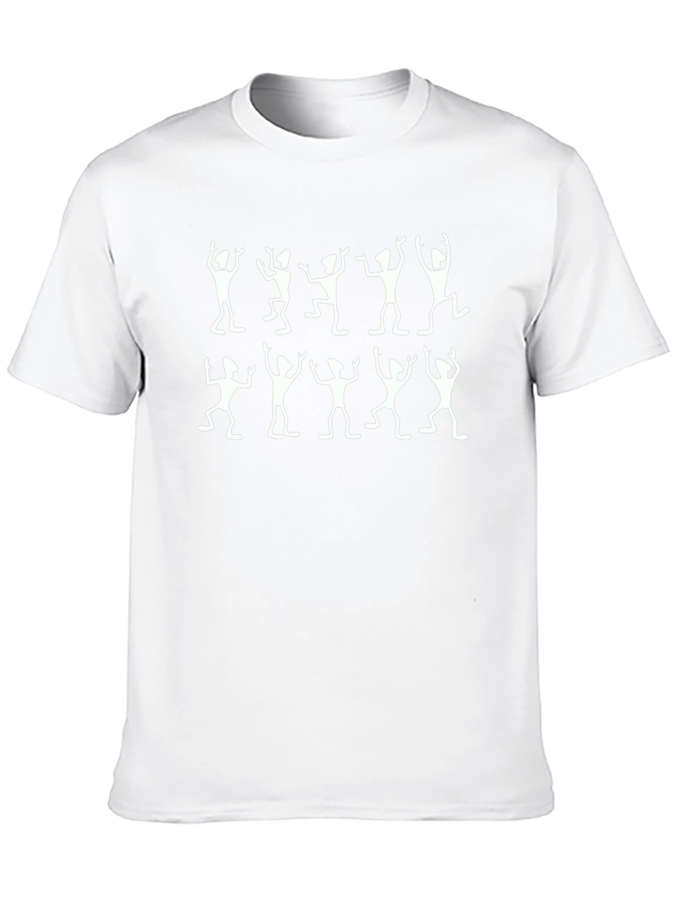 Dancing Figures Black Crew Neck T-Shirt