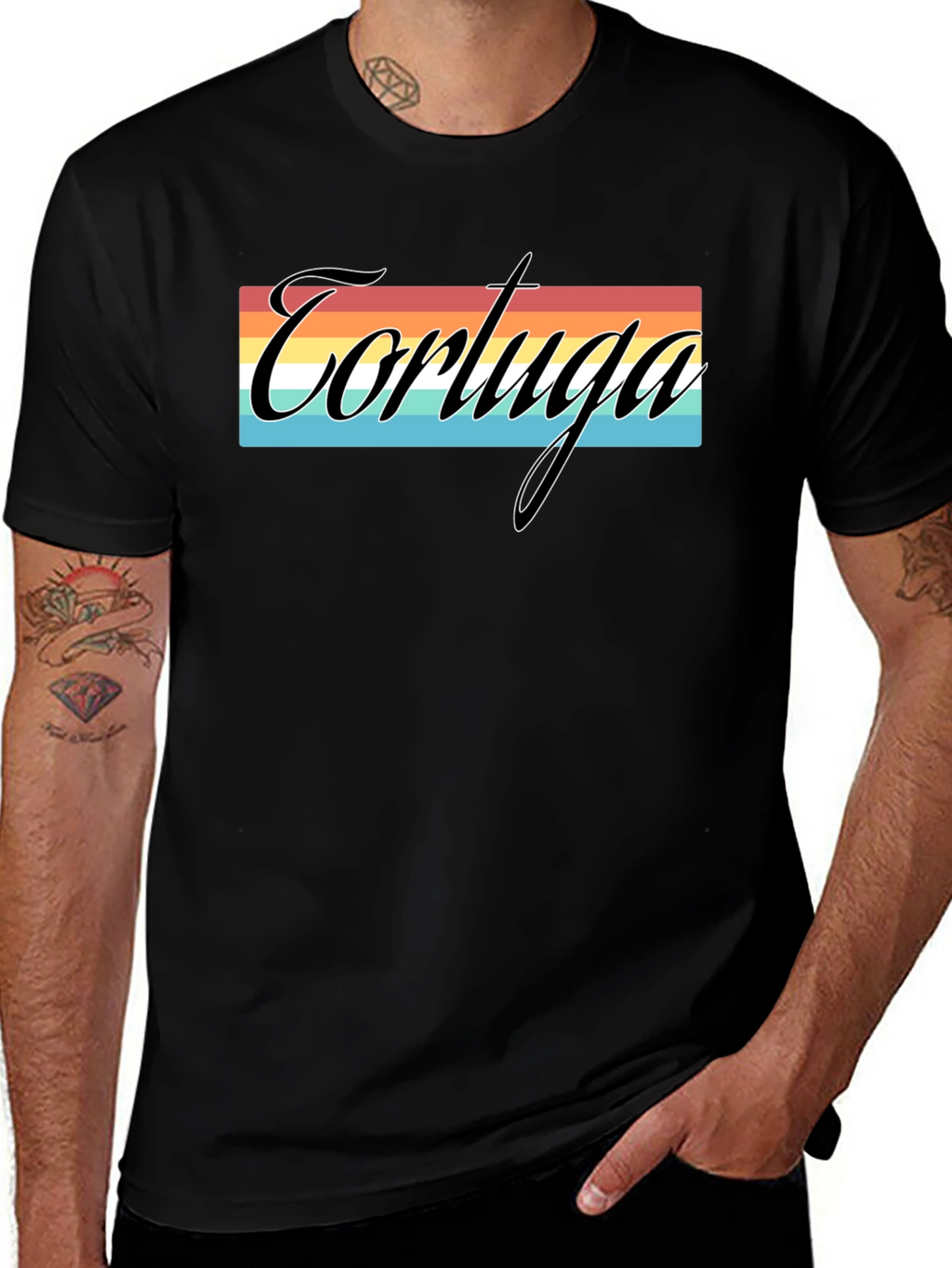 Tortuga Retro Striped Graphic Tee