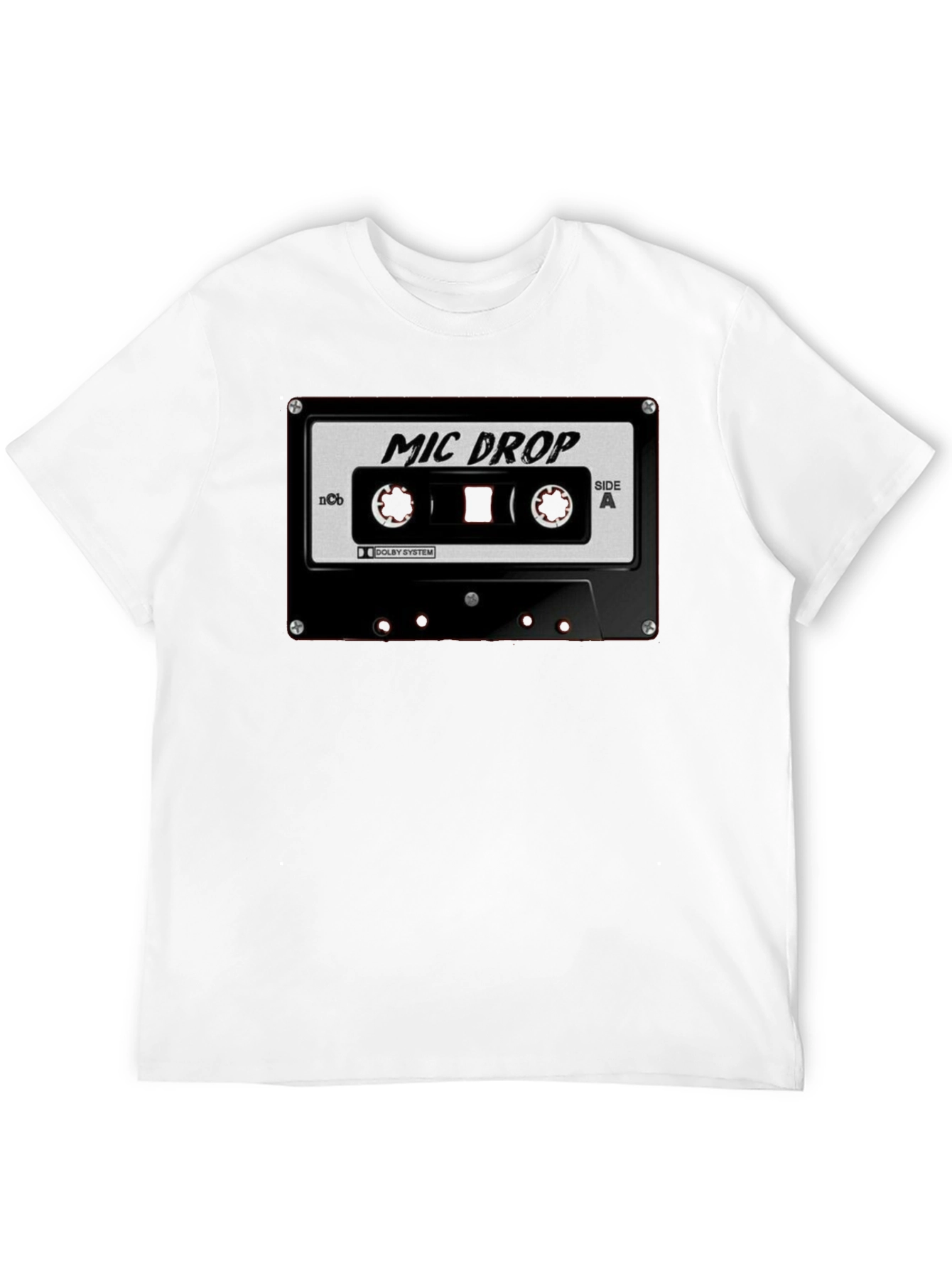 Mic Drop Cassette Tape Black T-Shirt