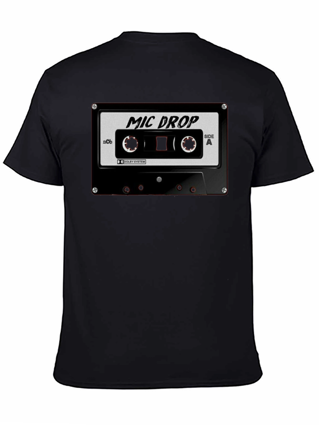 Mic Drop Cassette Tape Black T-Shirt