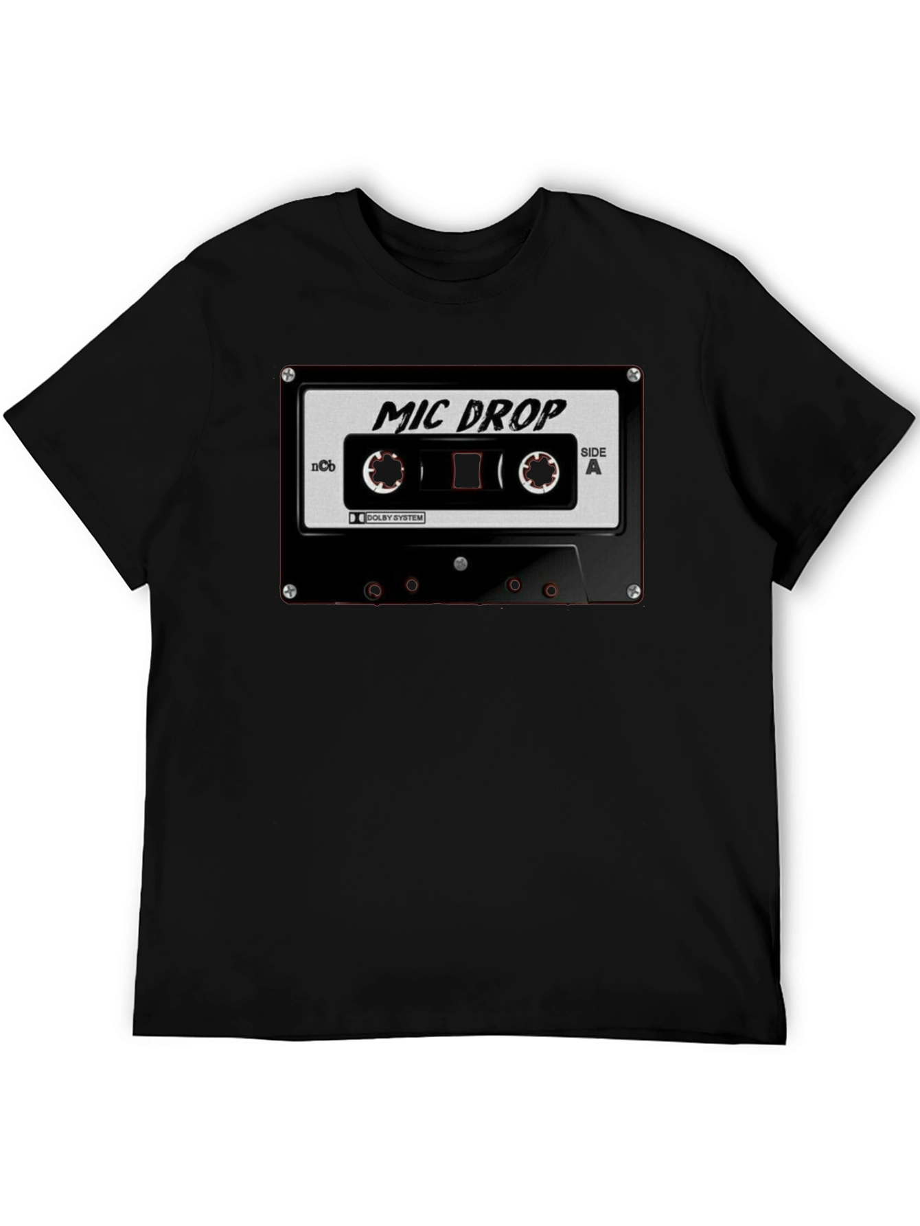 Mic Drop Cassette Tape Black T-Shirt