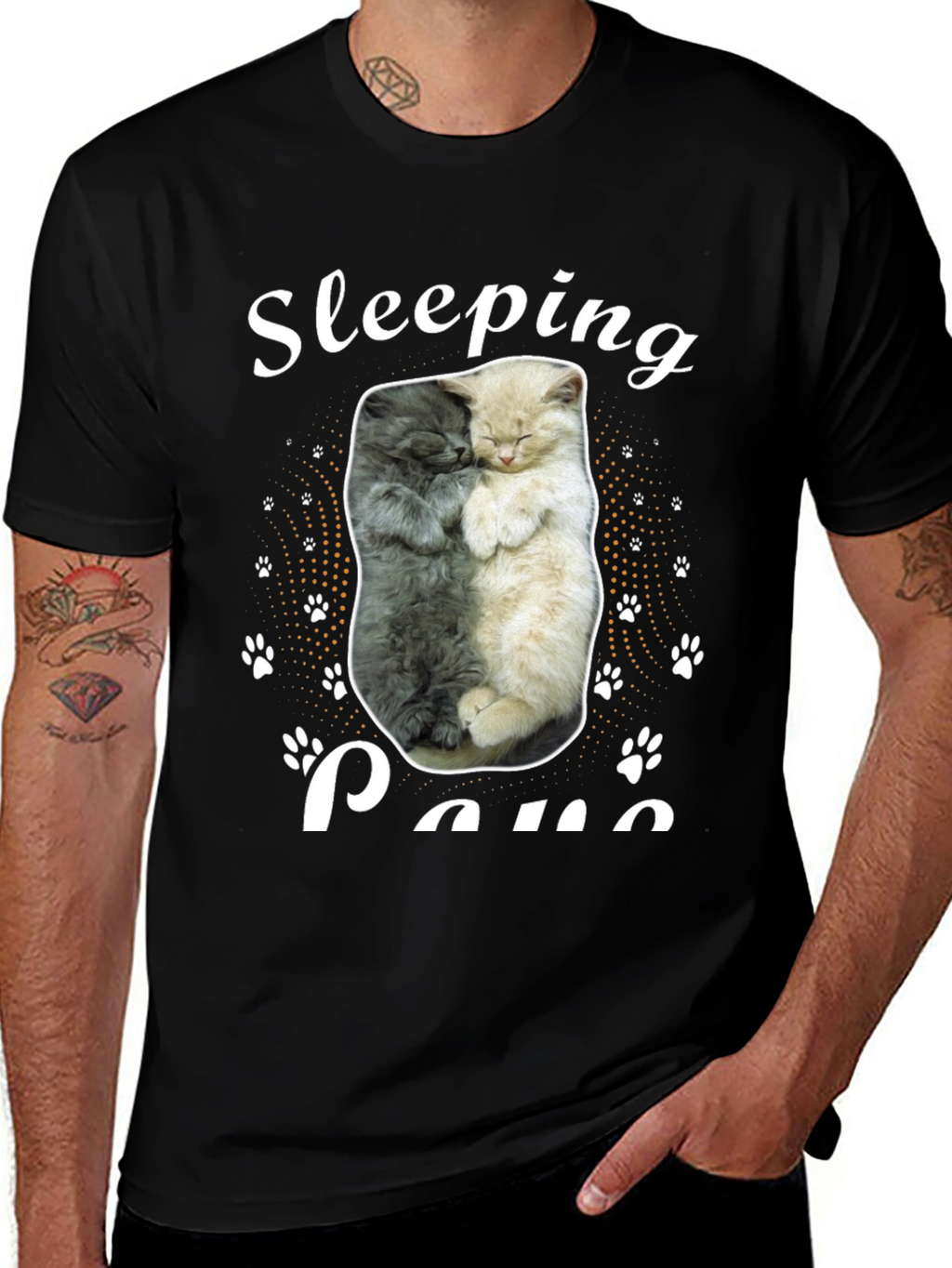 Sleeping Cats Graphic Tee - Cute Animal Lover Shirt