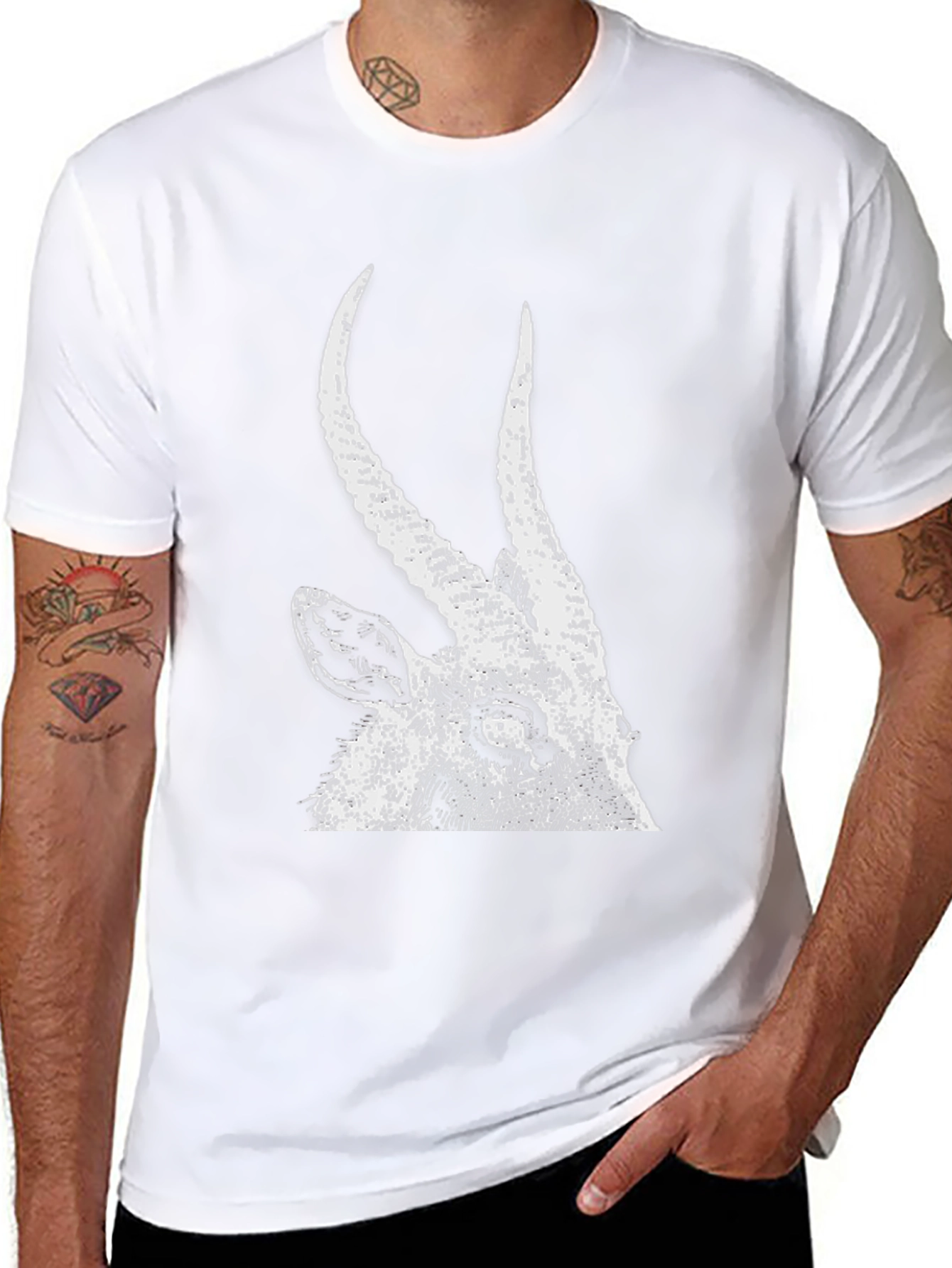 Antelope Graphic Tee - Black Cotton T-Shirt