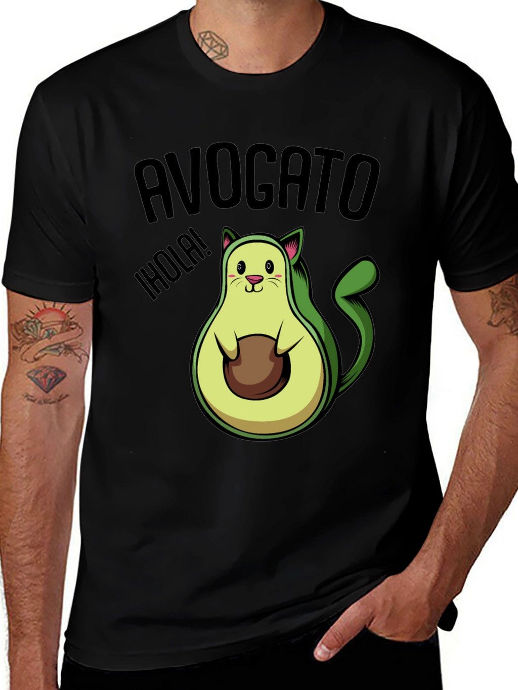 Avogato T-Shirt - Funny Avocado Cat Tee