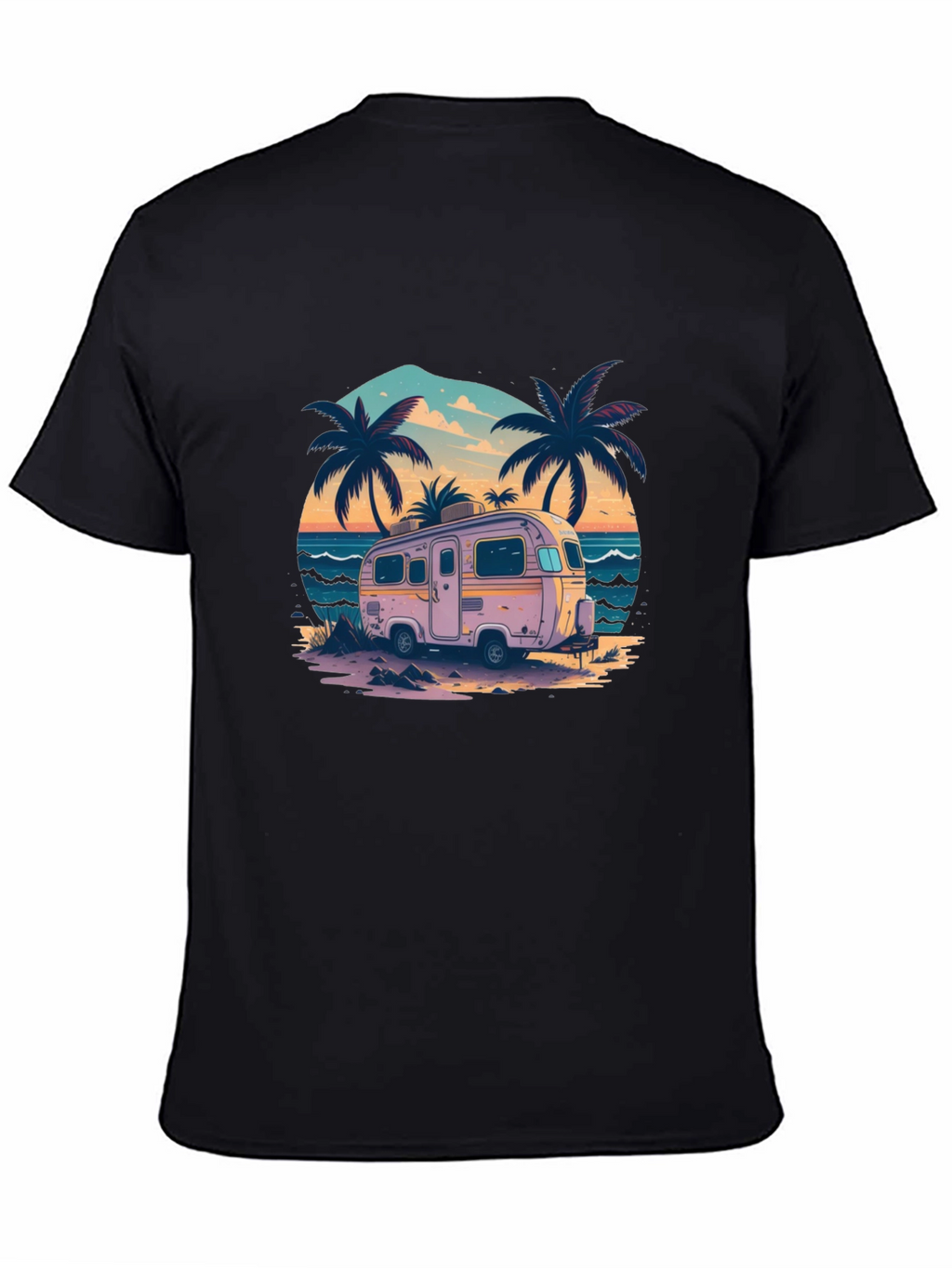 Beach Camper Graphic Tee - Retro Vacation Vibes