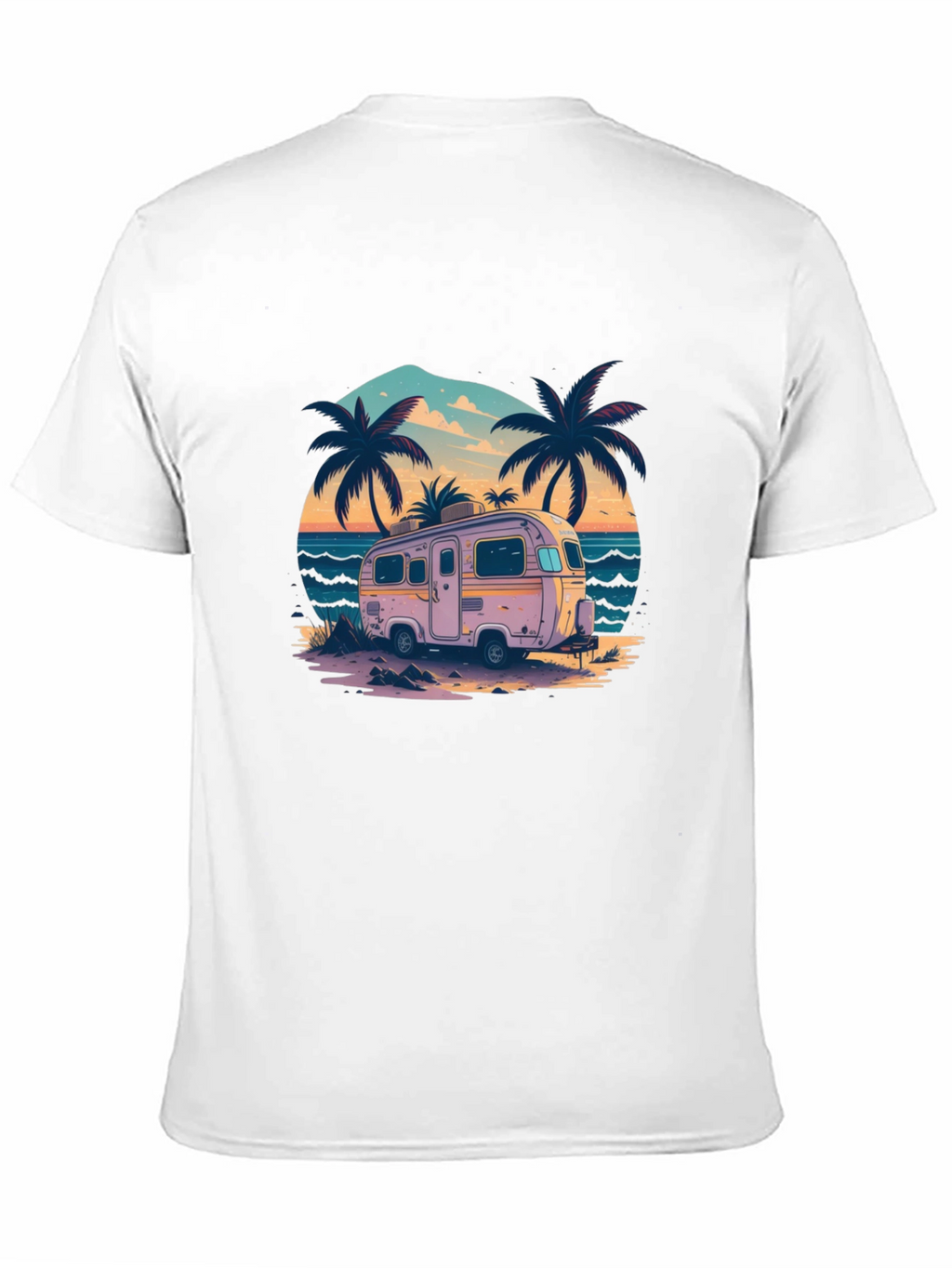 Beach Camper Graphic Tee - Retro Vacation Vibes