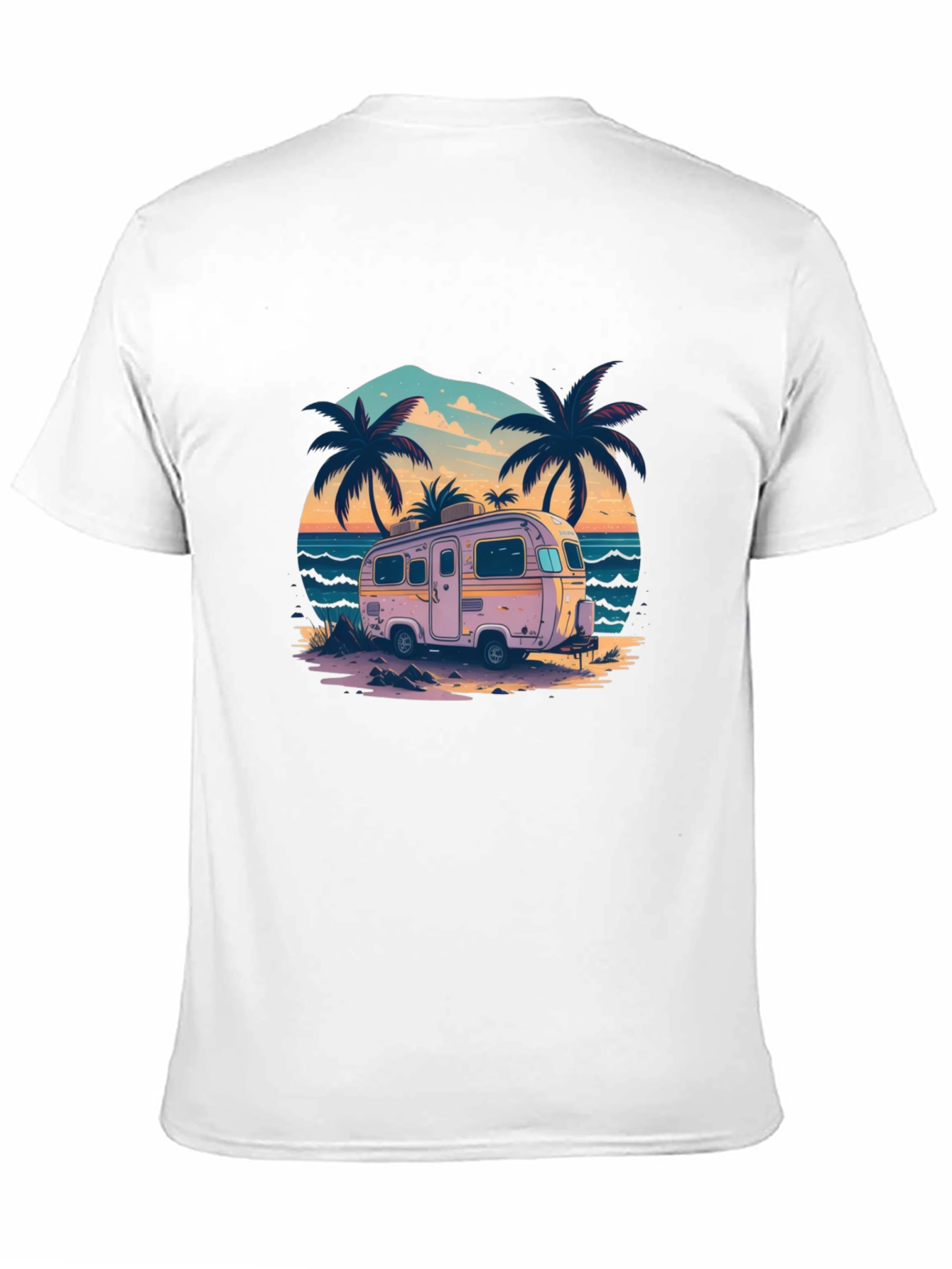 Beach Camper Graphic Tee - Retro Vacation Vibes