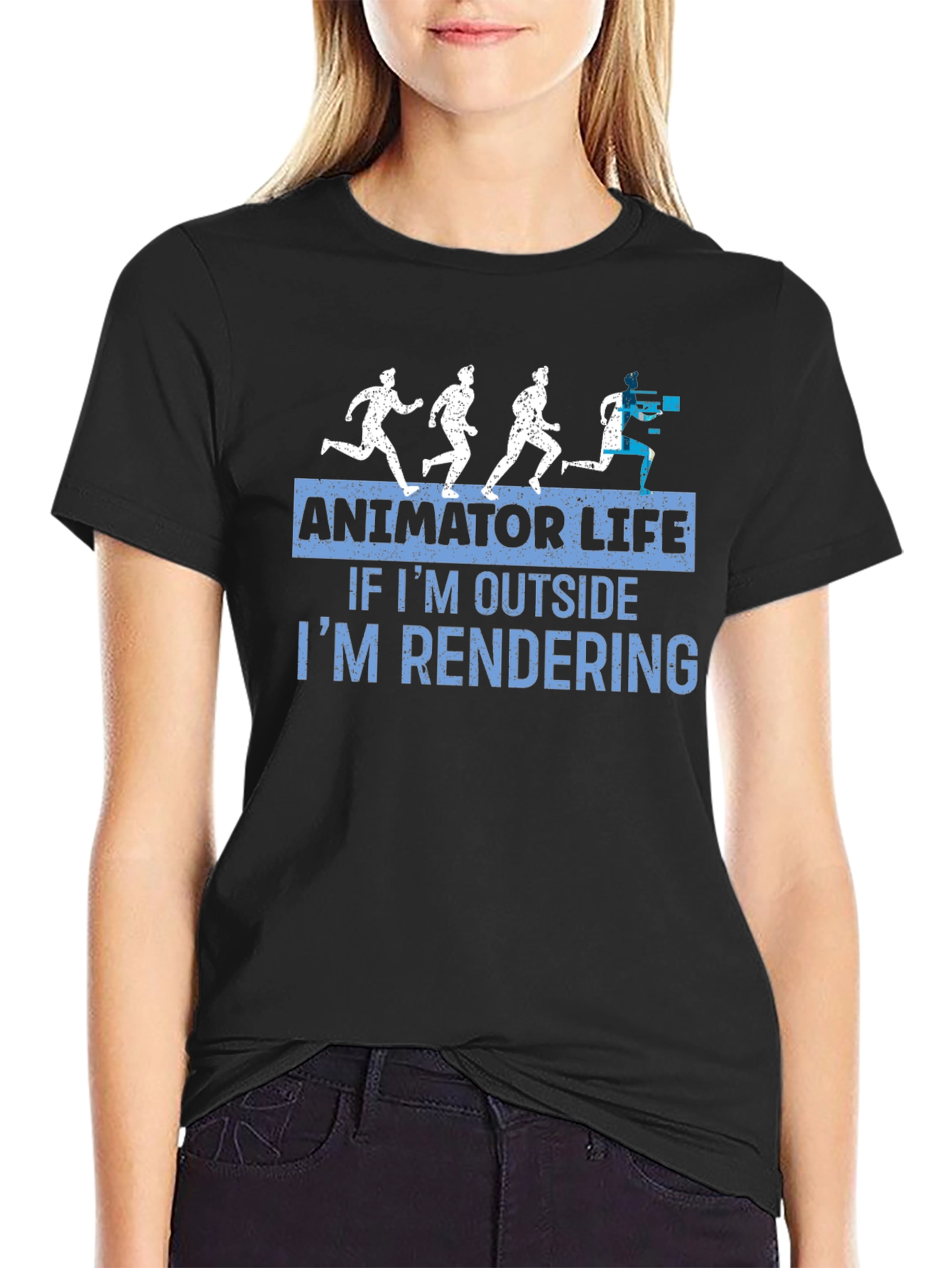 Animator Life T-Shirt - If Im Outside Im Rendering Tee