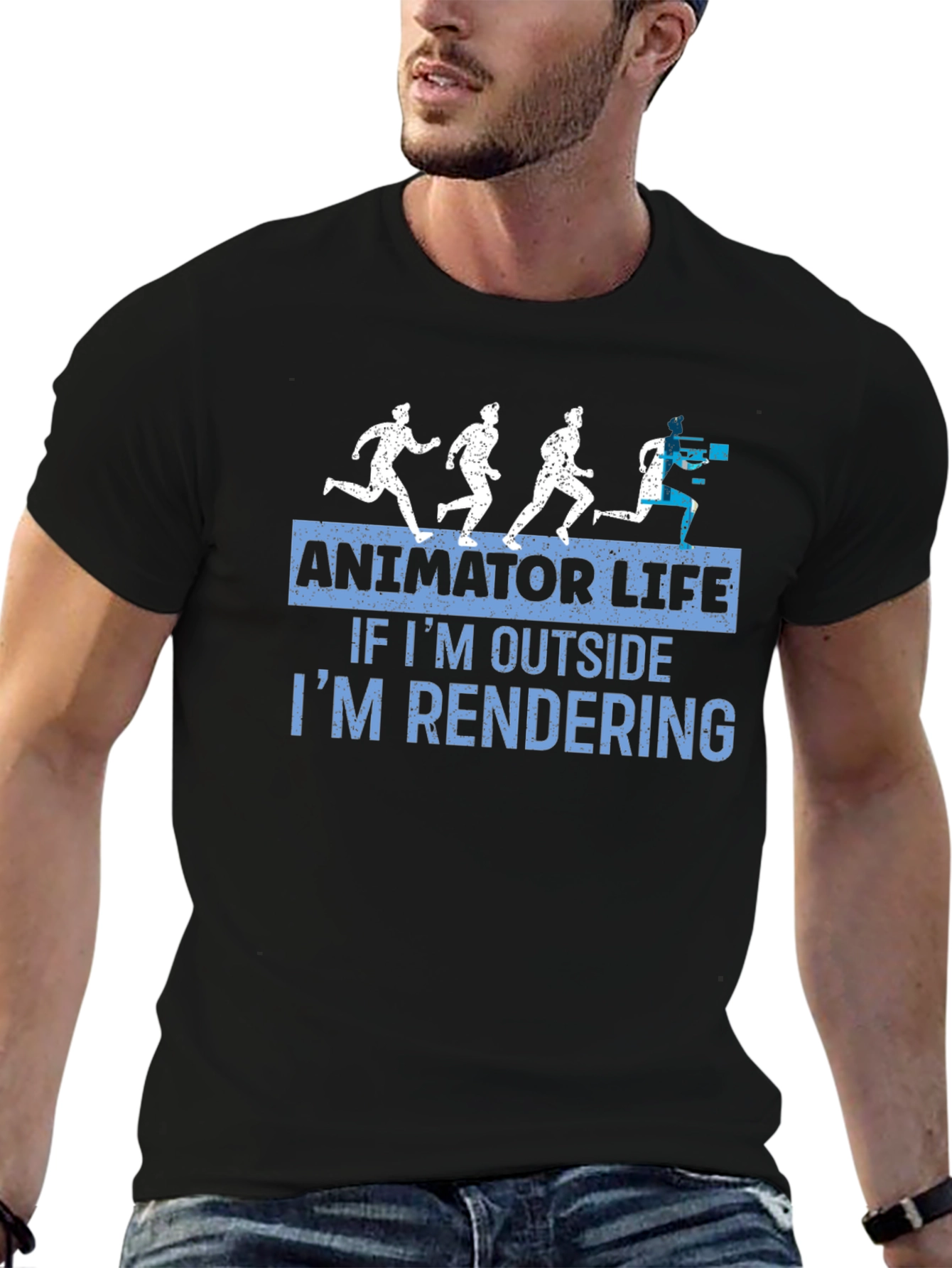 Animator Life T-Shirt - If Im Outside Im Rendering Tee