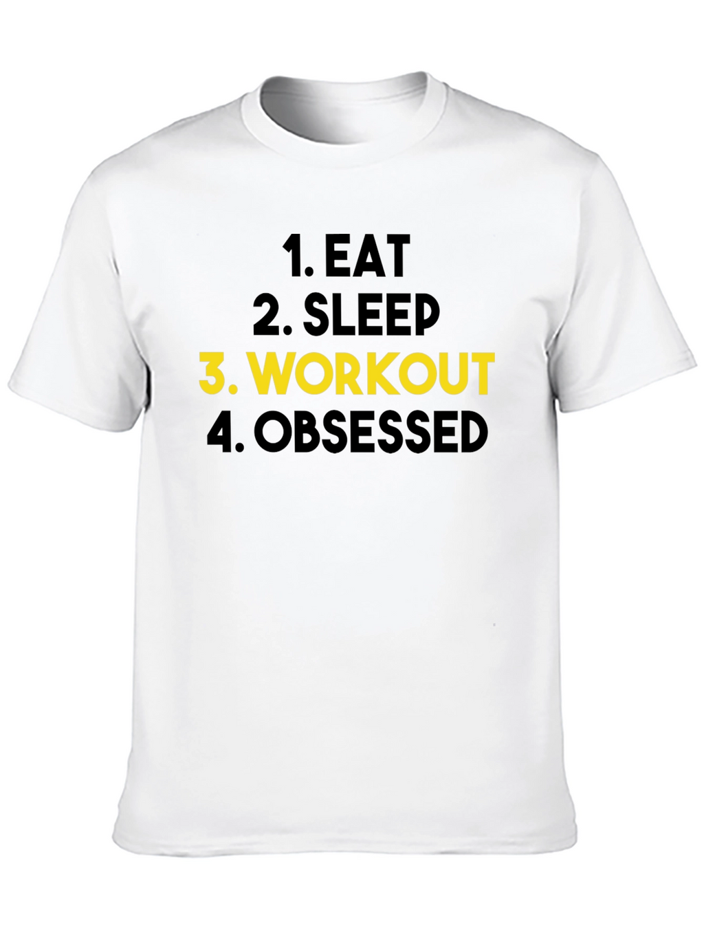Eat Sleep Workout Obsessed Black T-Shirt
