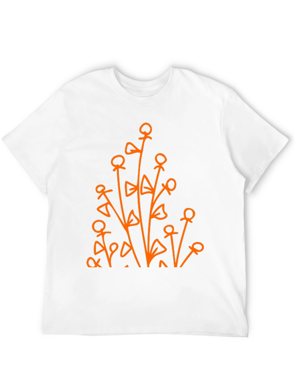 Abstract Floral Graphic Tee - Black Cotton Shirt