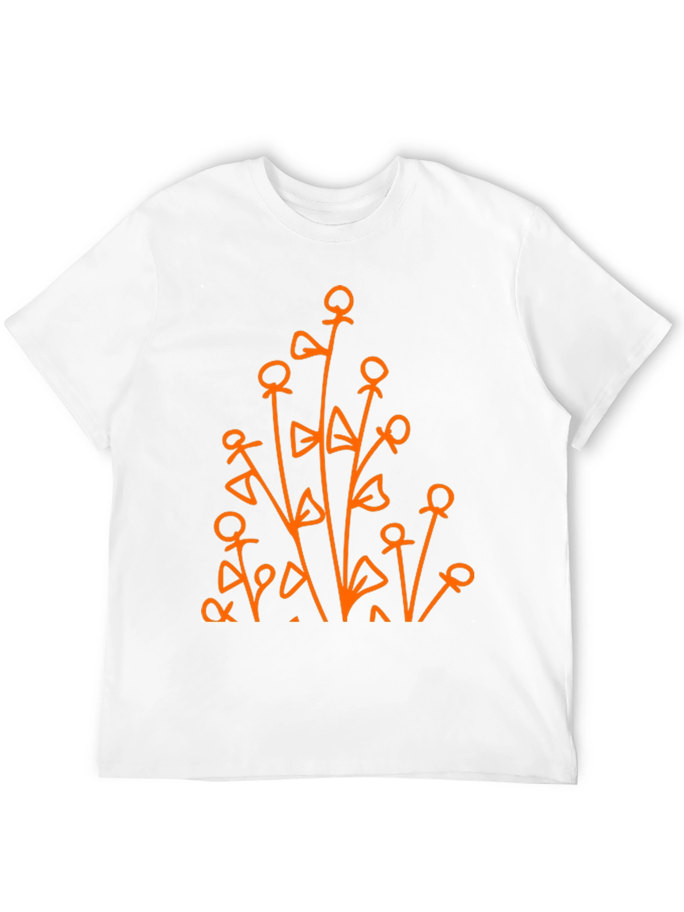 Abstract Floral Graphic Tee - Black Cotton Shirt
