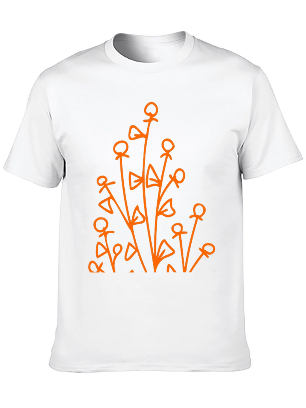 Abstract Floral Graphic Tee - Black Cotton Shirt