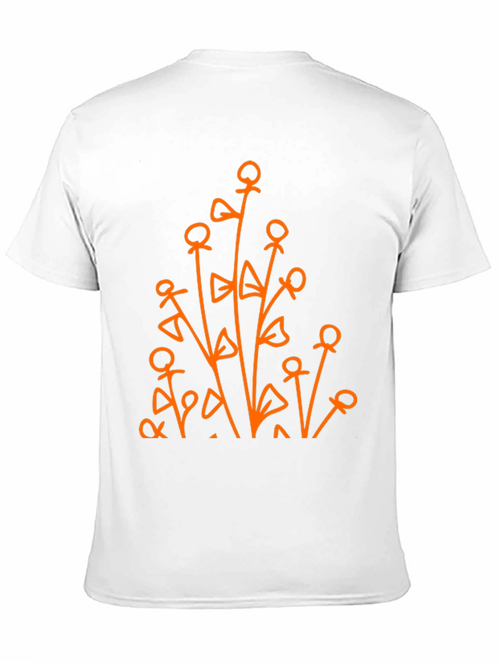 Abstract Floral Graphic Tee - Black Cotton Shirt