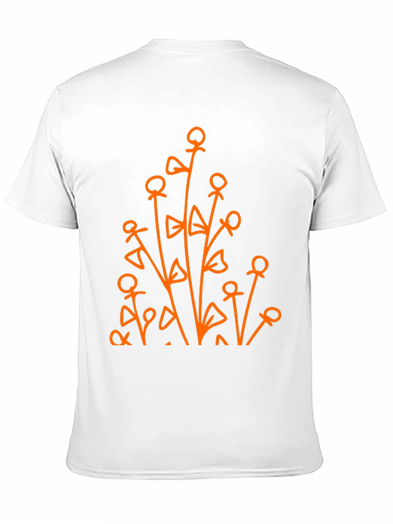 Abstract Floral Graphic Tee - Black Cotton Shirt