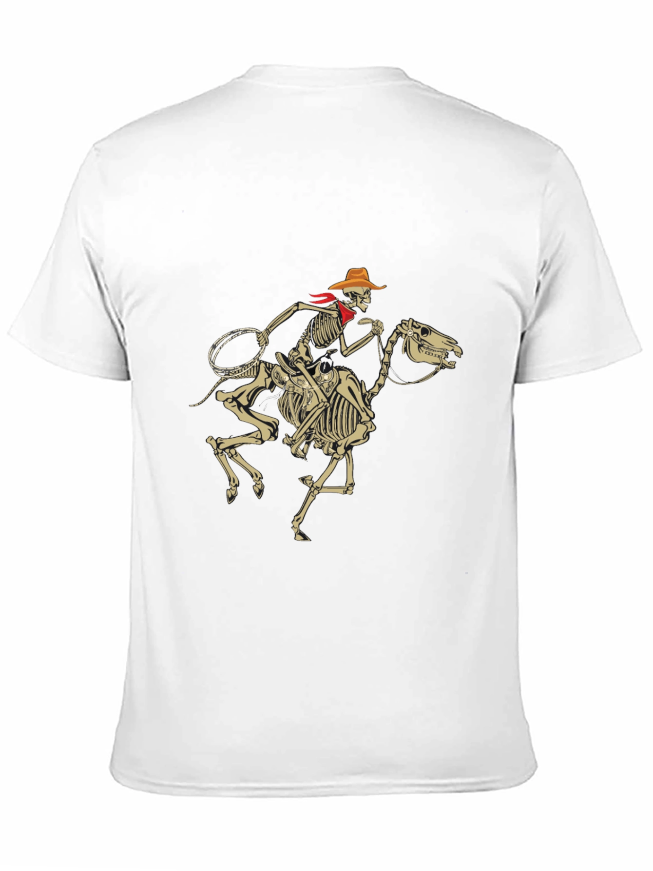 Skeleton Cowboy Rider Graphic Tee - Black
