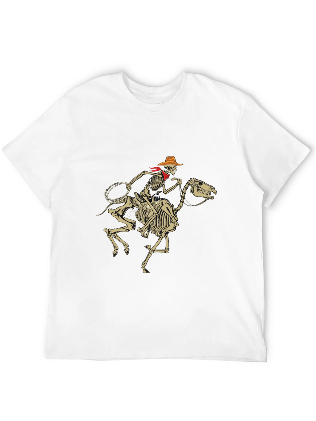 Skeleton Cowboy Rider Graphic Tee - Black