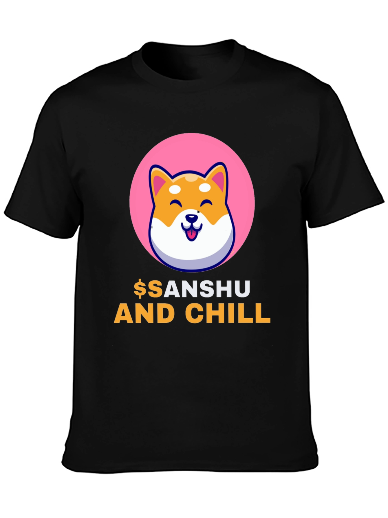 Sanshu and Chill Black T-Shirt