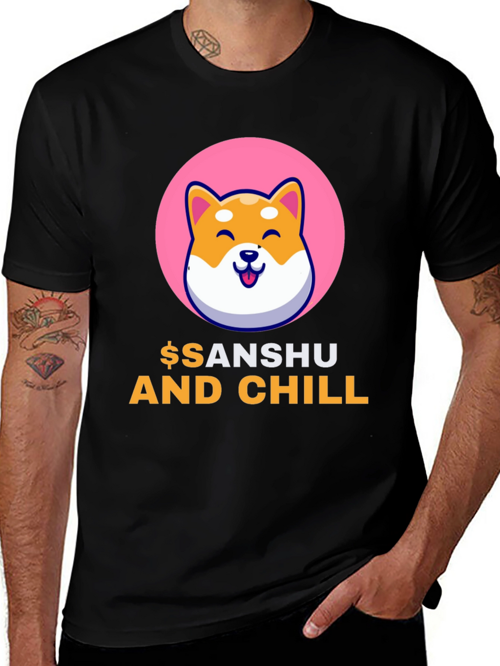 Sanshu and Chill Black T-Shirt