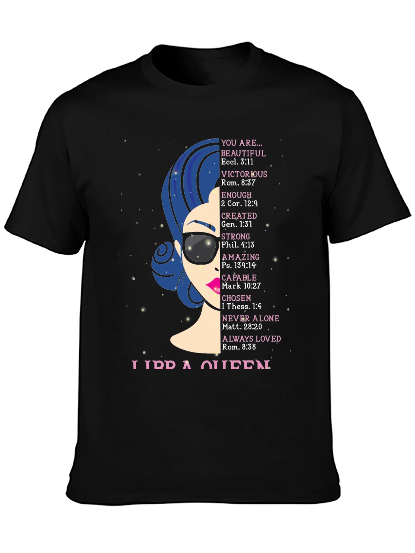 Libra Queen Graphic T-Shirt - Zodiac Birthday Gift