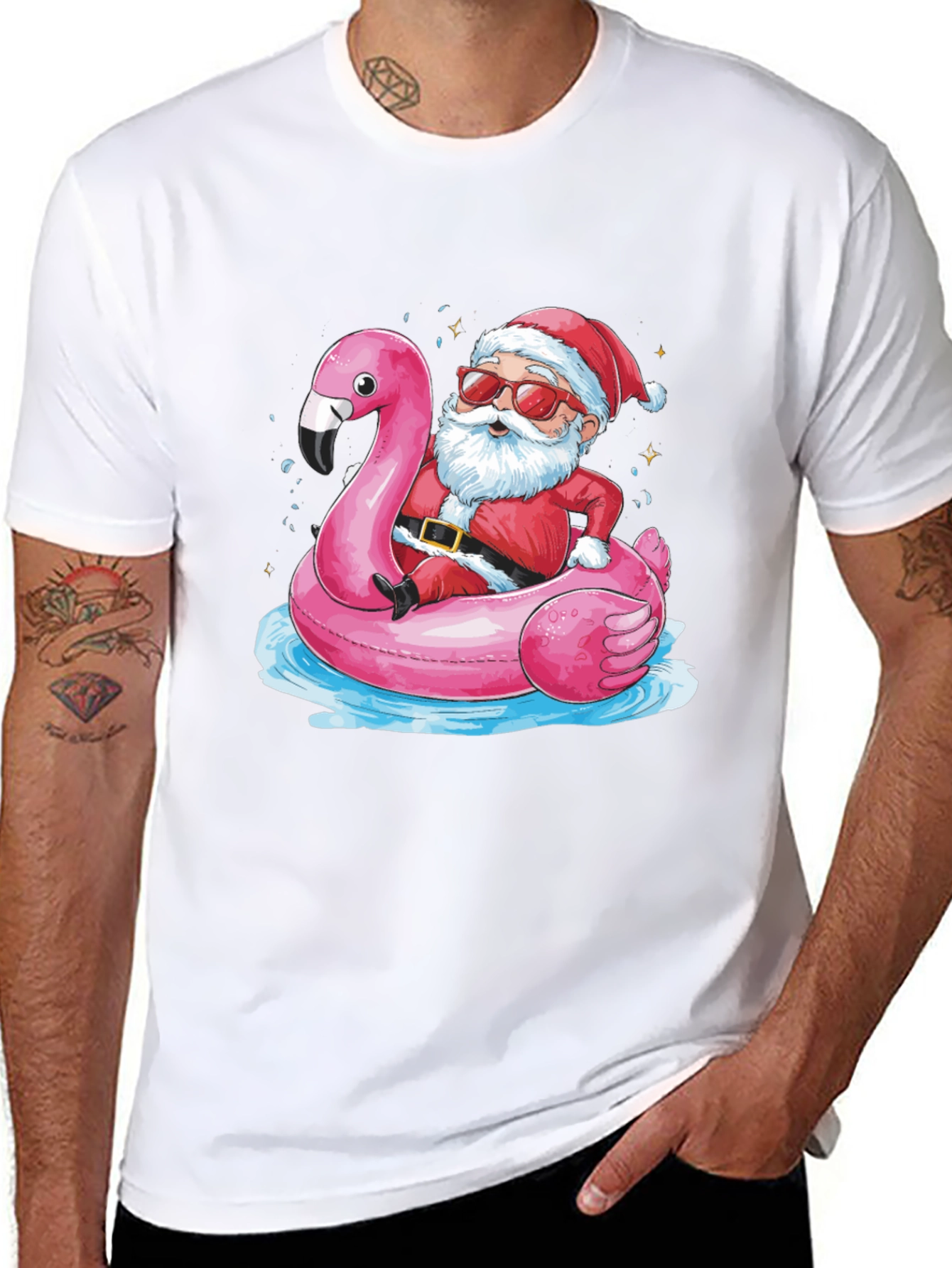 Santa Flamingo T-Shirt