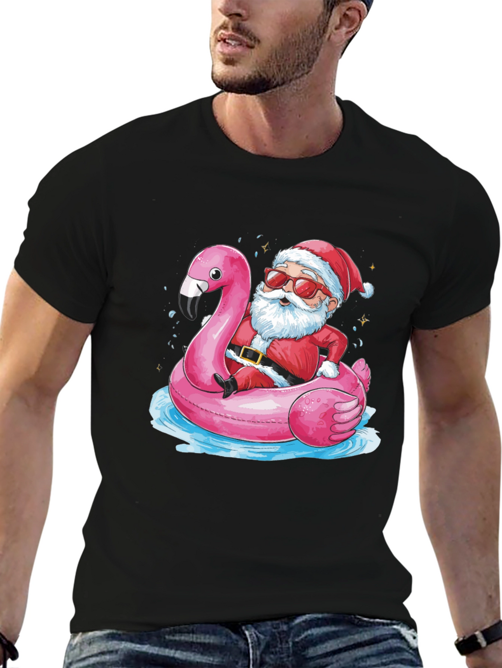 Santa Flamingo T-Shirt