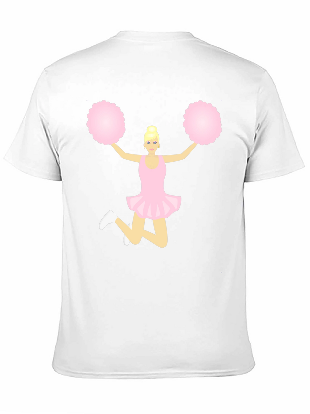 Cheerleader Graphic Tee - Black Cotton T-Shirt