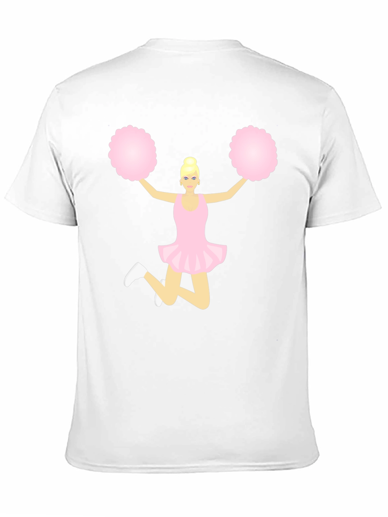 Cheerleader Graphic Tee - Black Cotton T-Shirt