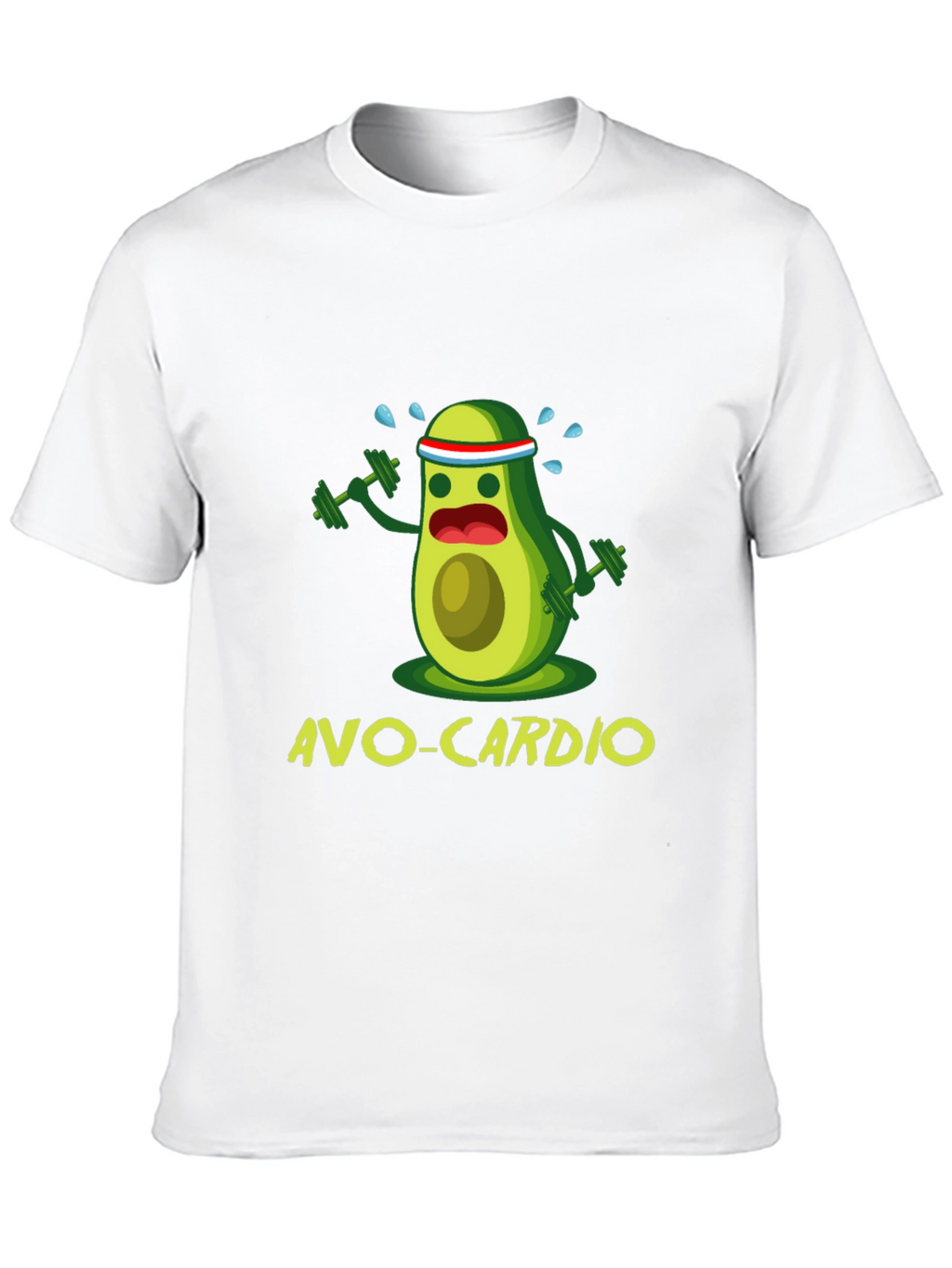 Avo-Cardio Black T-Shirt Funny Avocado Workout Tee
