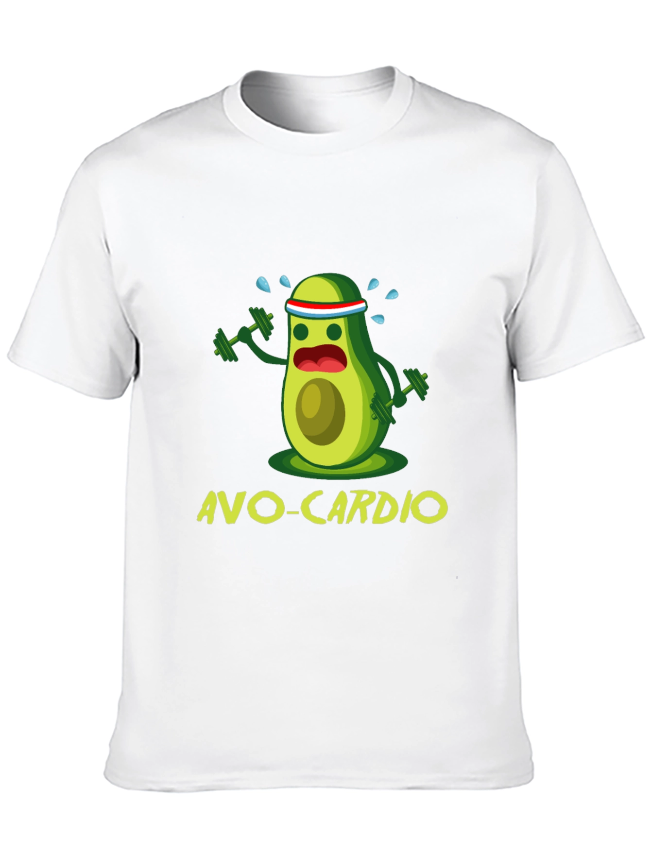 Avo-Cardio Black T-Shirt Funny Avocado Workout Tee