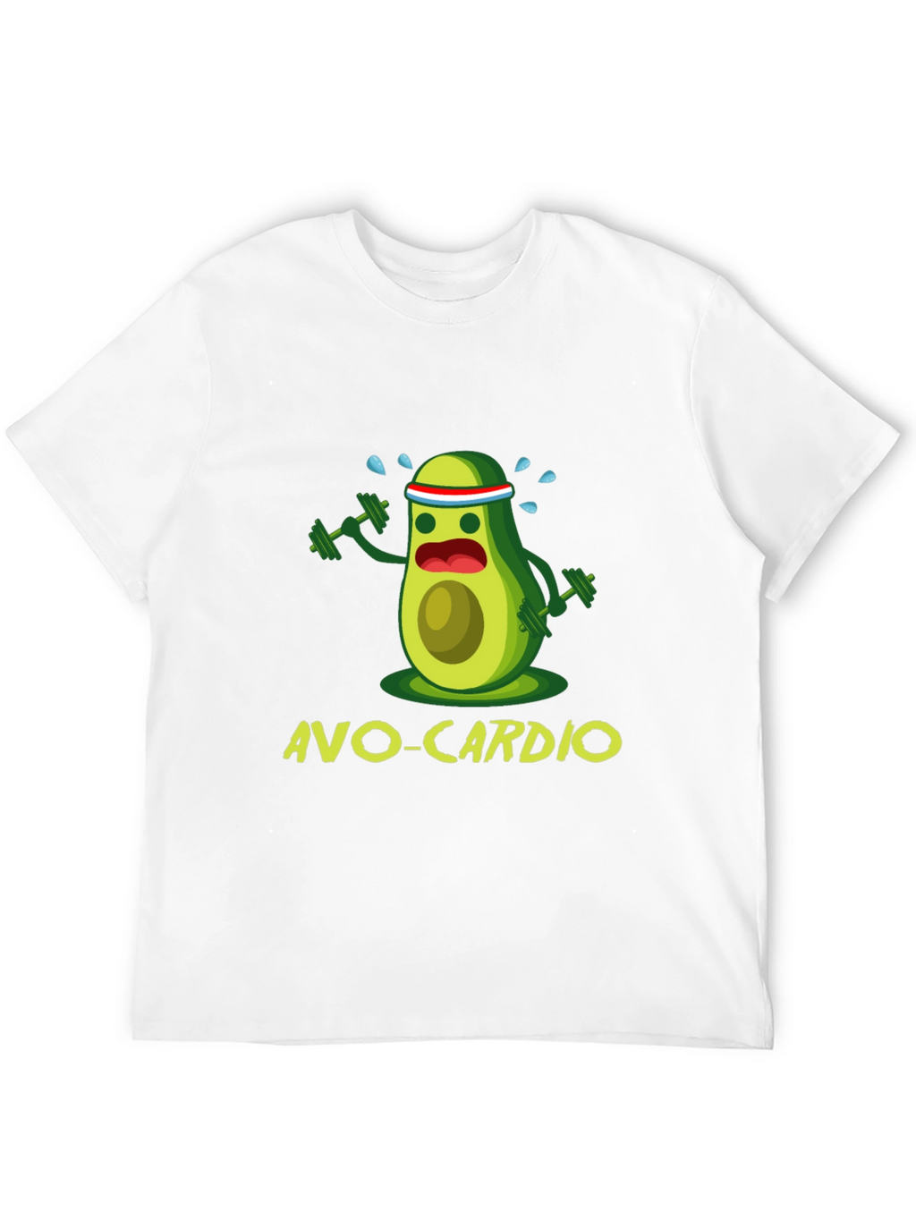 Avo-Cardio Black T-Shirt Funny Avocado Workout Tee
