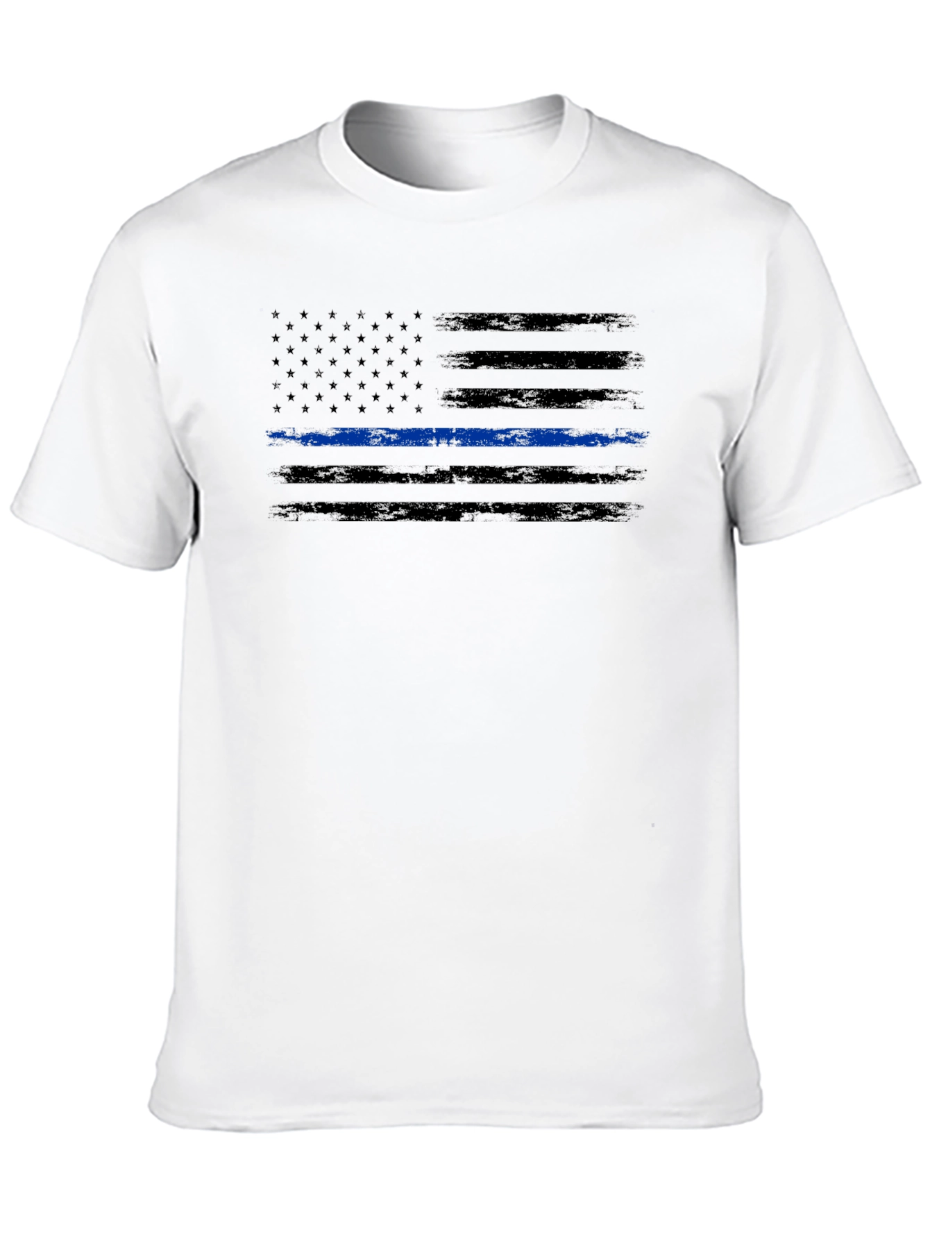Thin Blue Line American Flag Graphic Tee