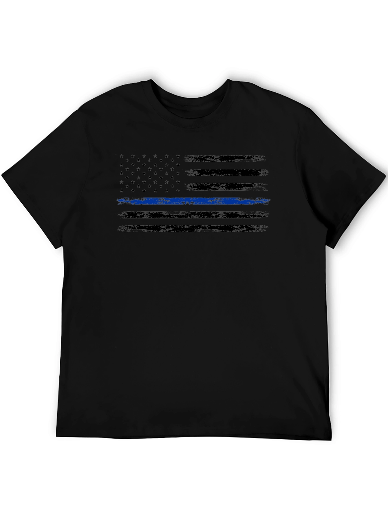 Thin Blue Line American Flag Graphic Tee