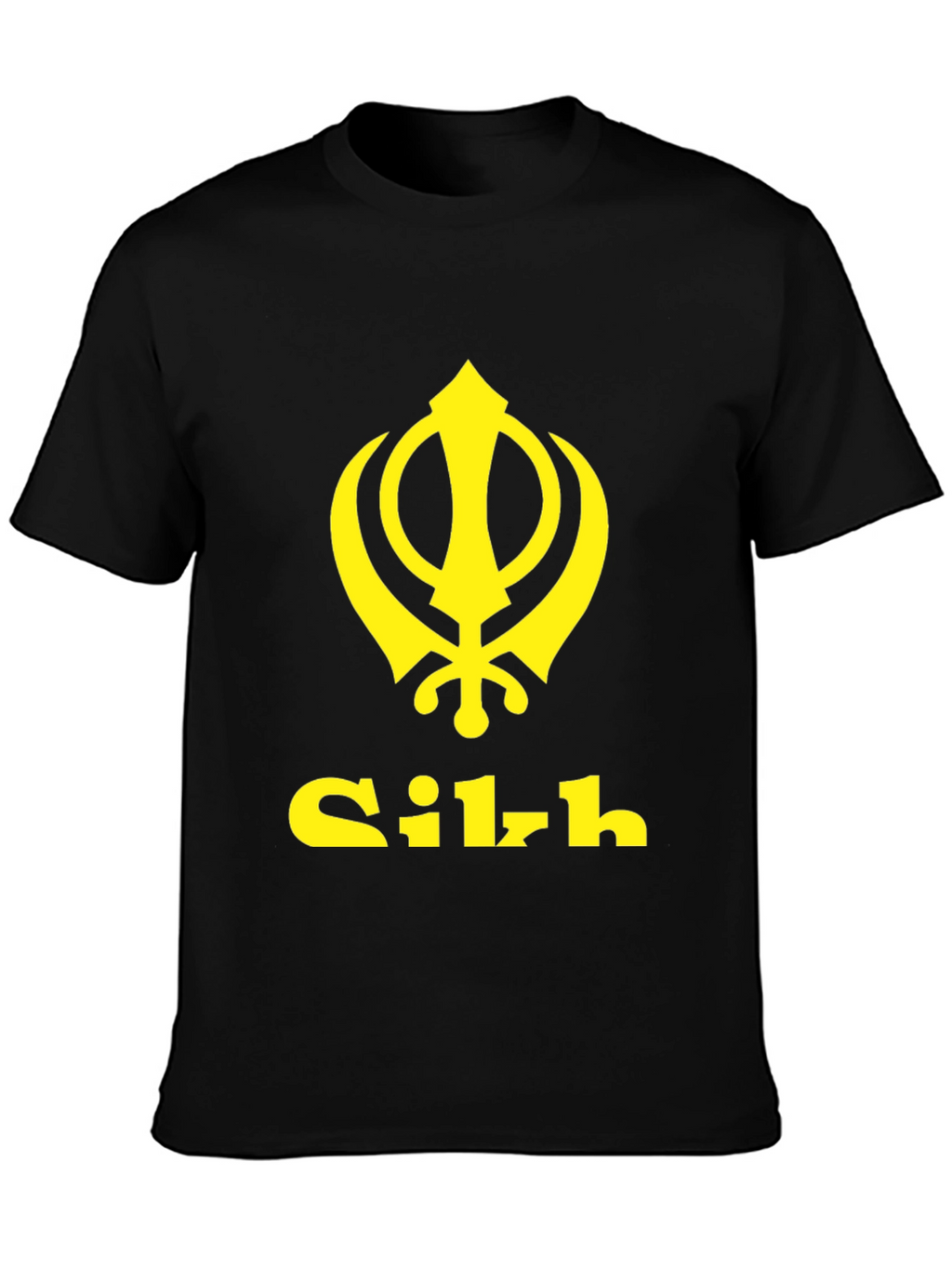 Sikh Khanda Symbol Black T-Shirt